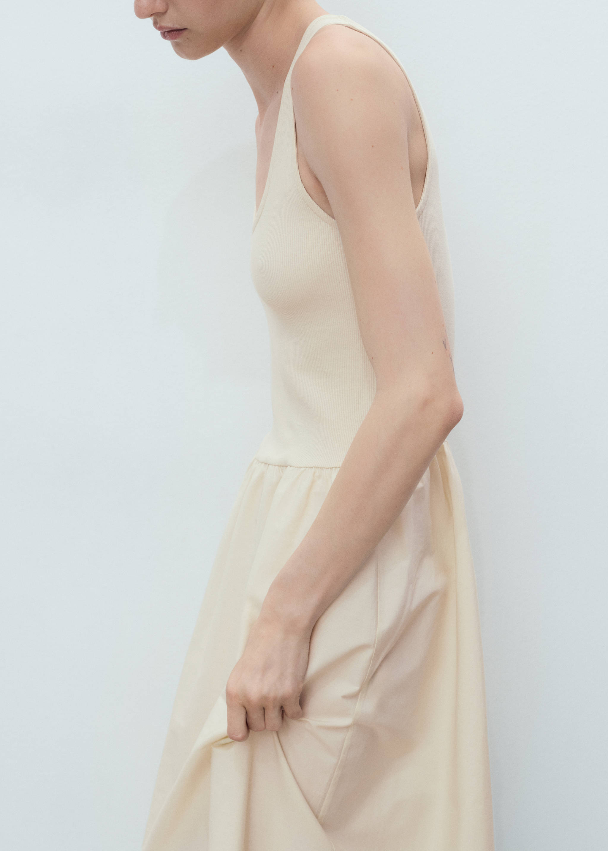 Robe évasée tissu combiné - Détail de l'article 3