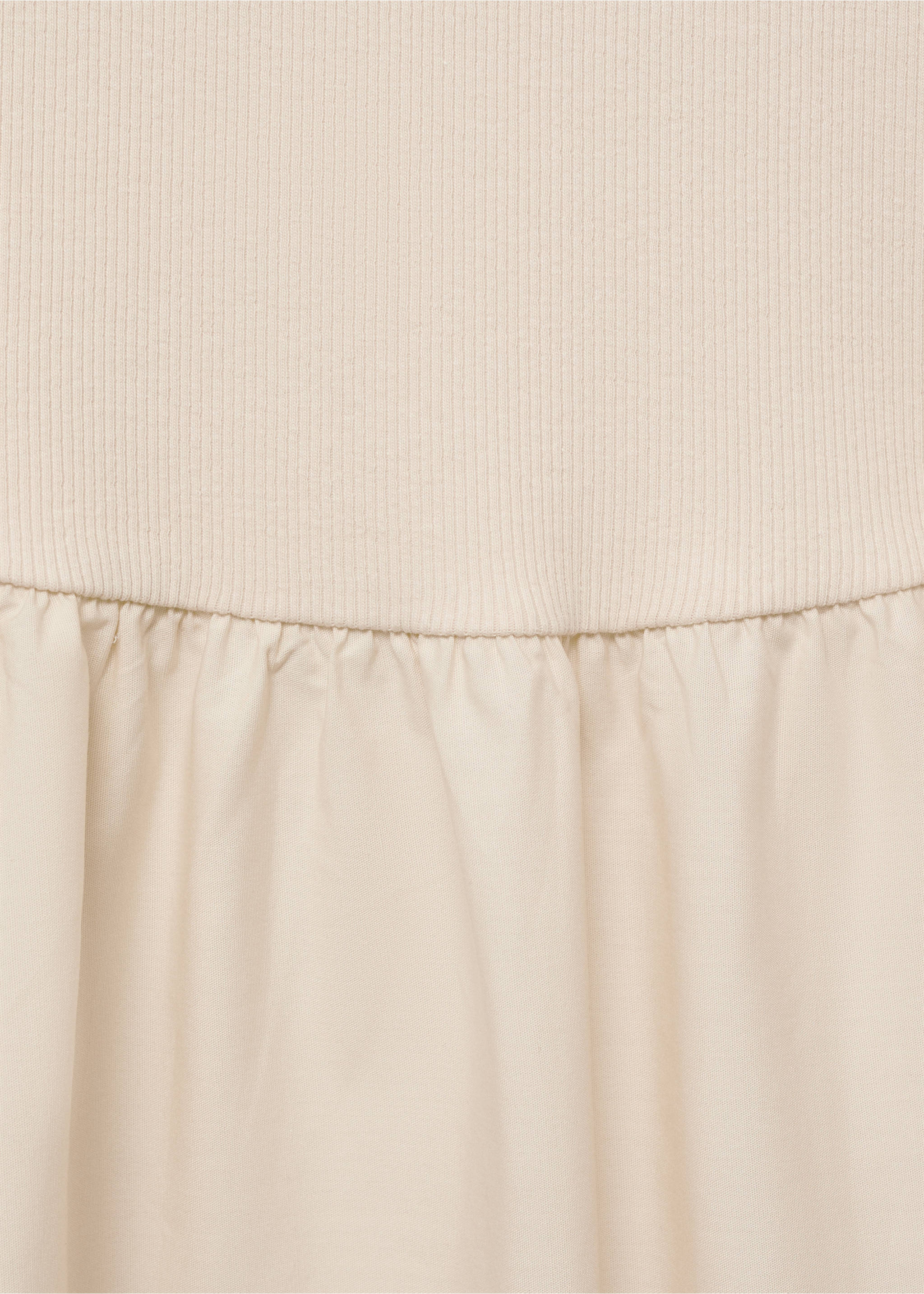 Robe évasée tissu combiné - Détail de l'article 8, Écru. Ref: 17031219-00.