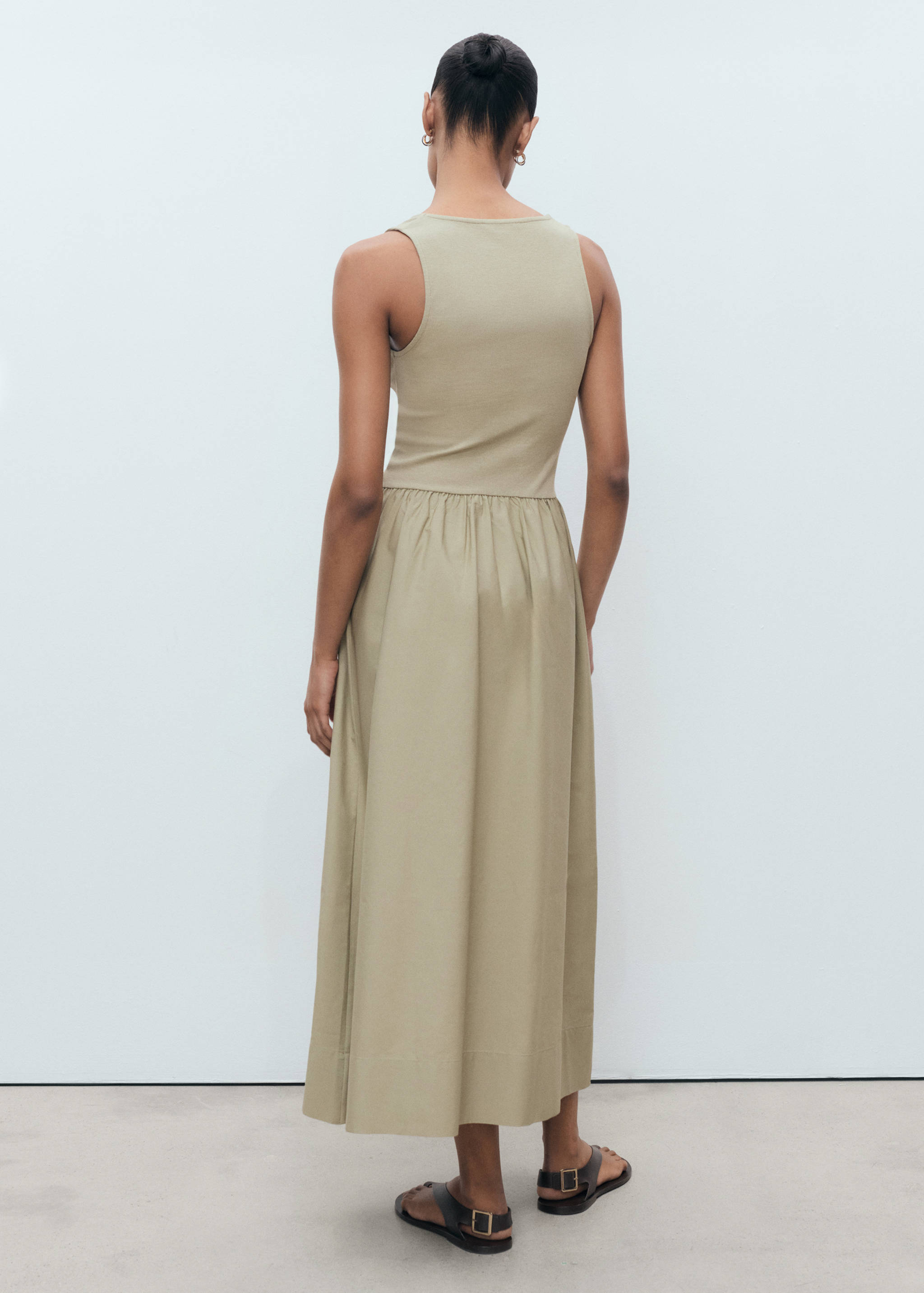 Robe évasée tissu combiné - Verso de l’article