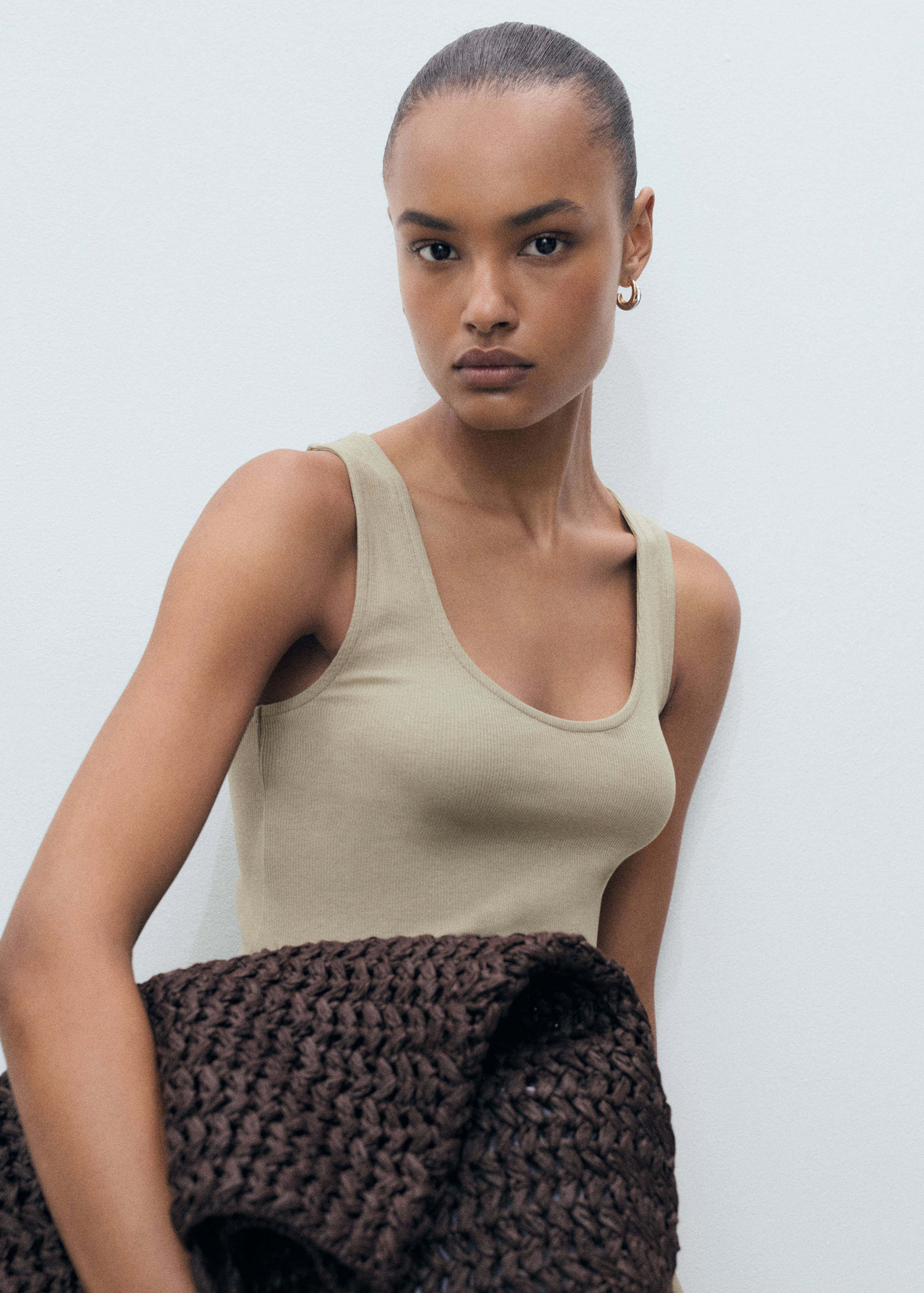 Robe évasée tissu combiné - Détail de l'article 1