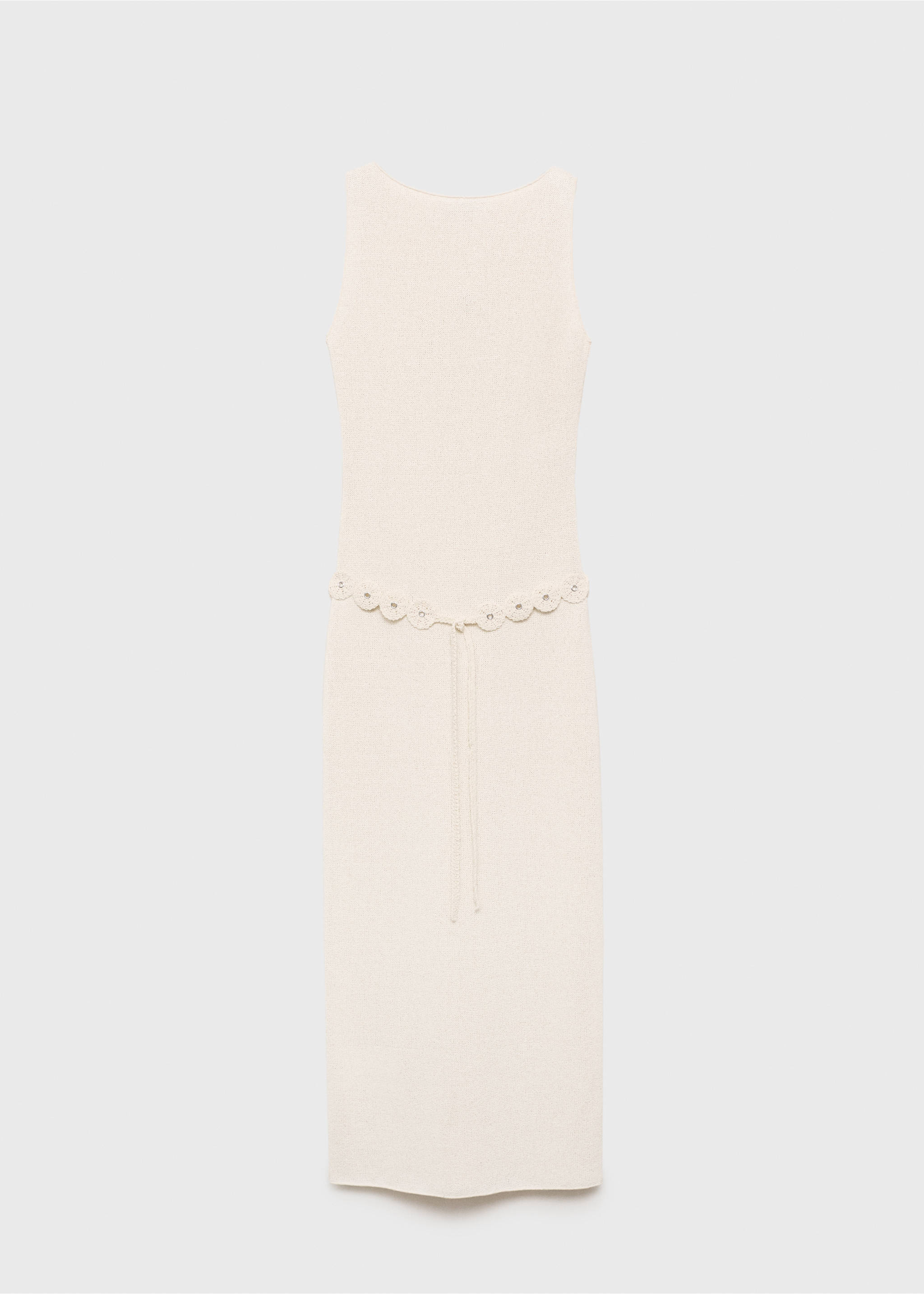 Belt knit dress - Article without model, Ecru. Ref: 17031220-00.