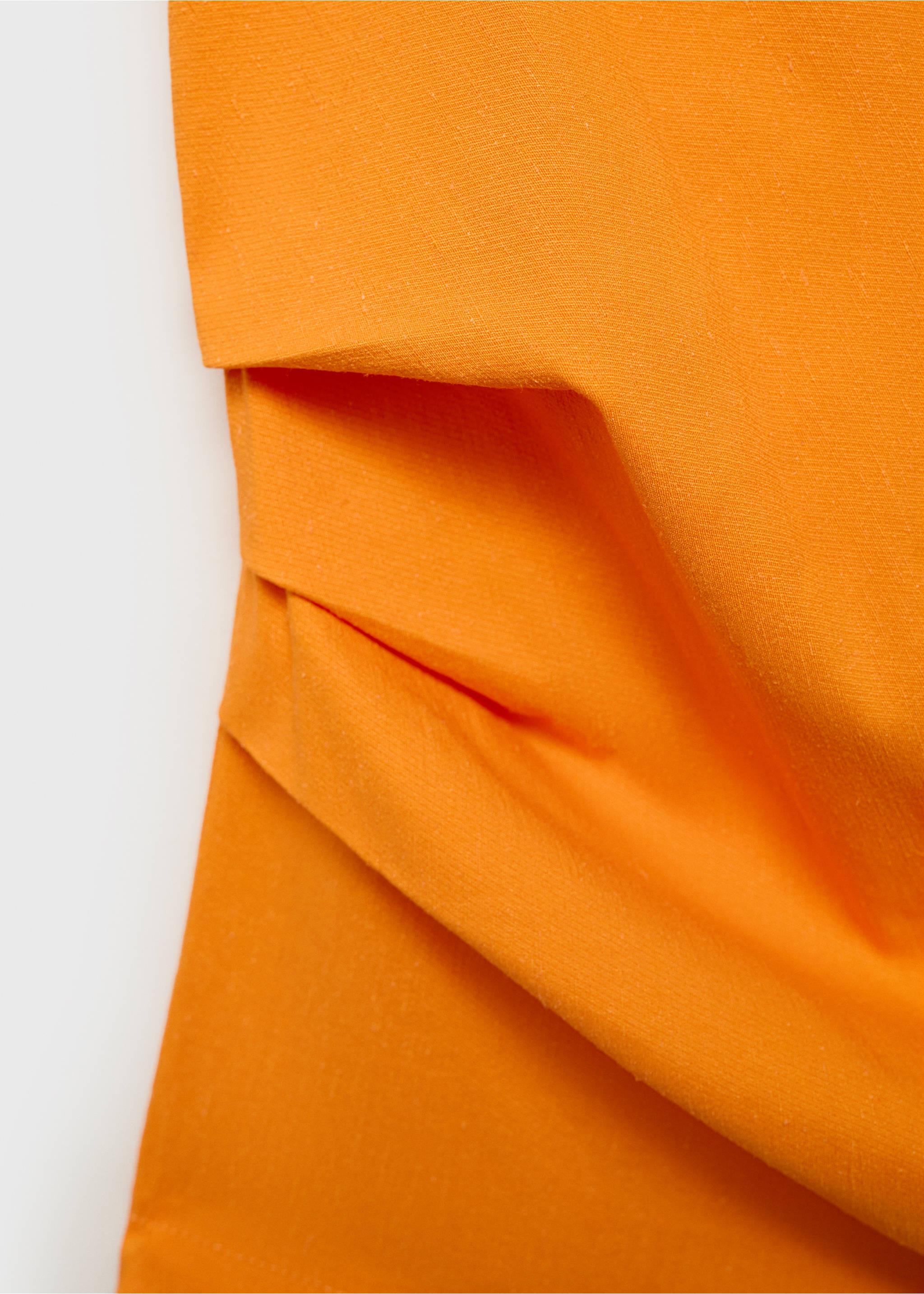 Asymmetrical strapless top - Details of the article 8, Orange. Ref: 17031221-00.