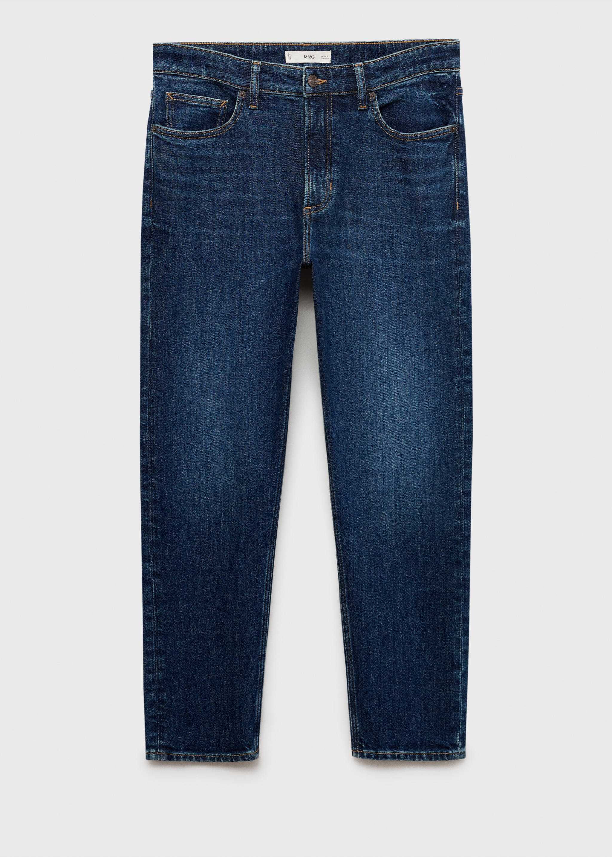 Ben Jeans im Cropped Tapered Fit - Artikel ohne Model, Dunkelblau. Ref: 17031222-00.
