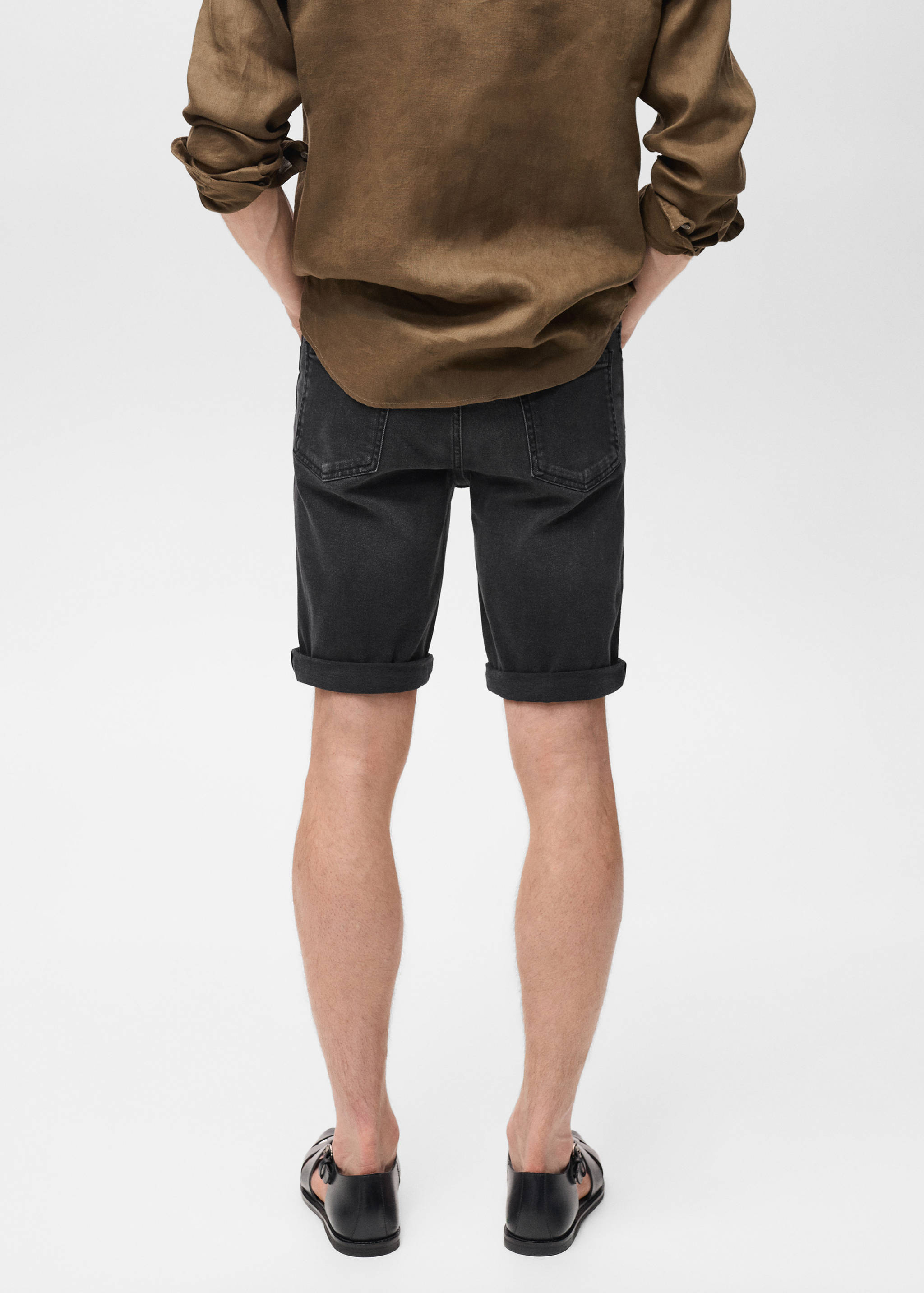 Bermuda en jean slim fit - Verso de l’article