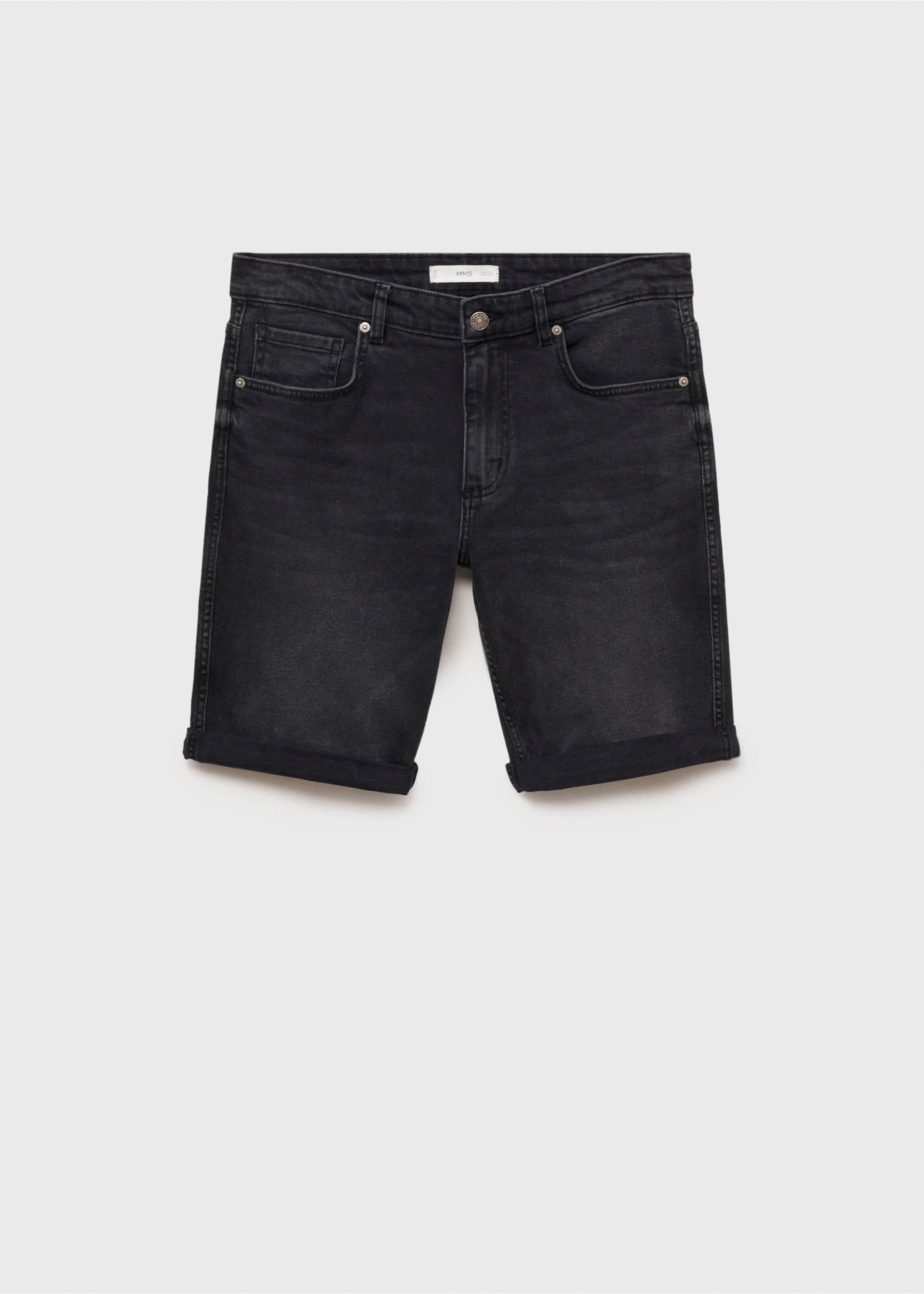 Bermuda en jean slim fit - Article sans modèle, Black denim. Ref: 17031223-00.