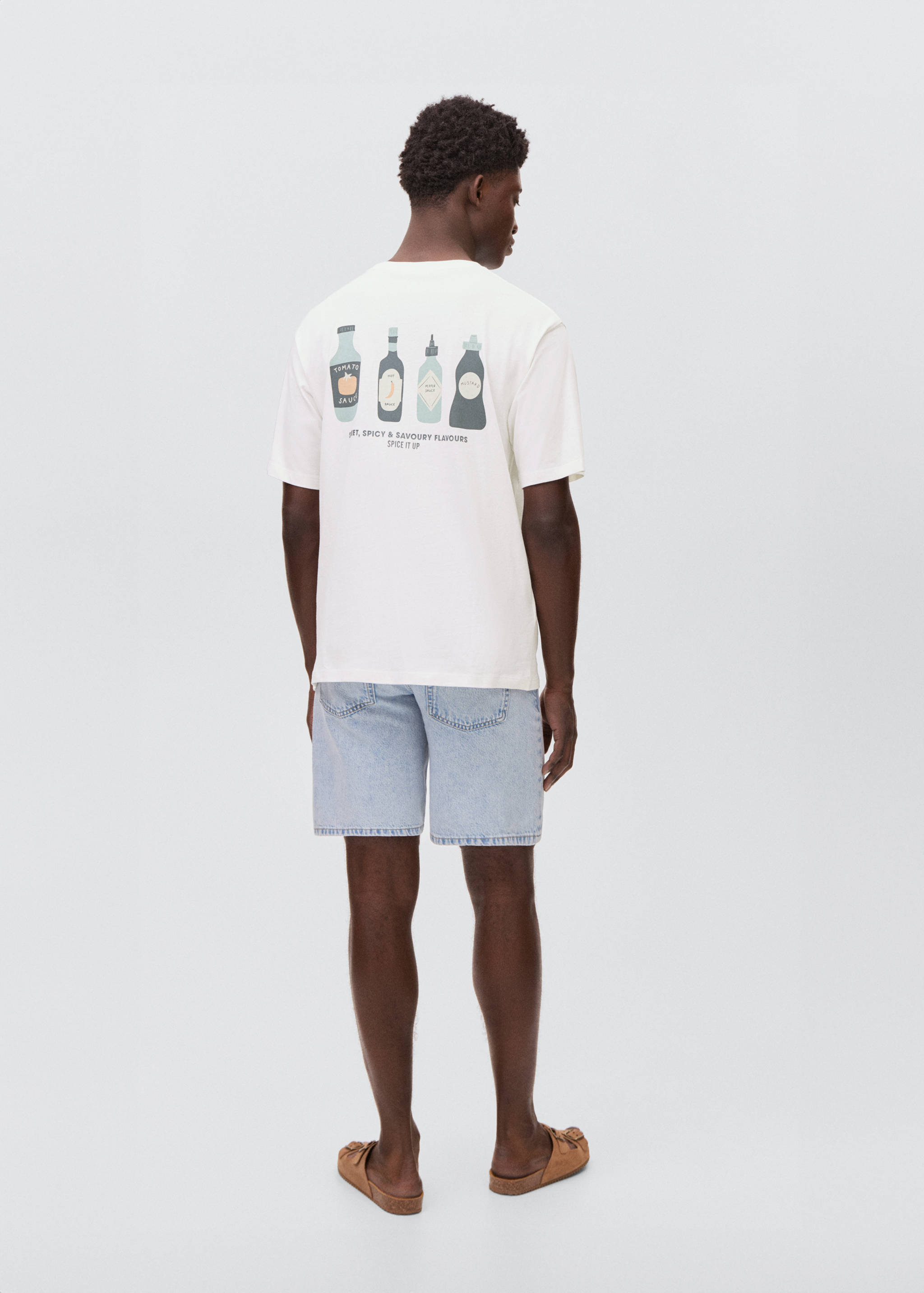 Kurzärmliges Print-T-Shirt - Rückseite des Artikels