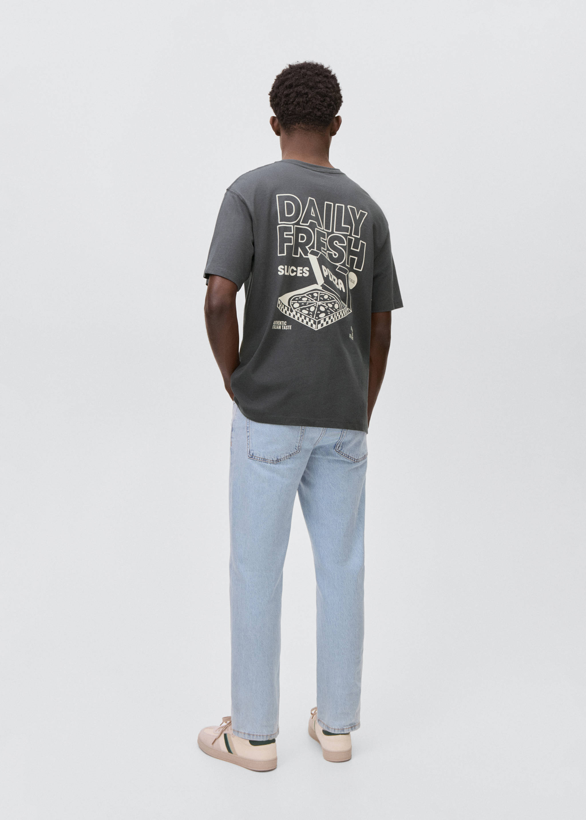 Kurzärmliges Print-T-Shirt - Rückseite des Artikels