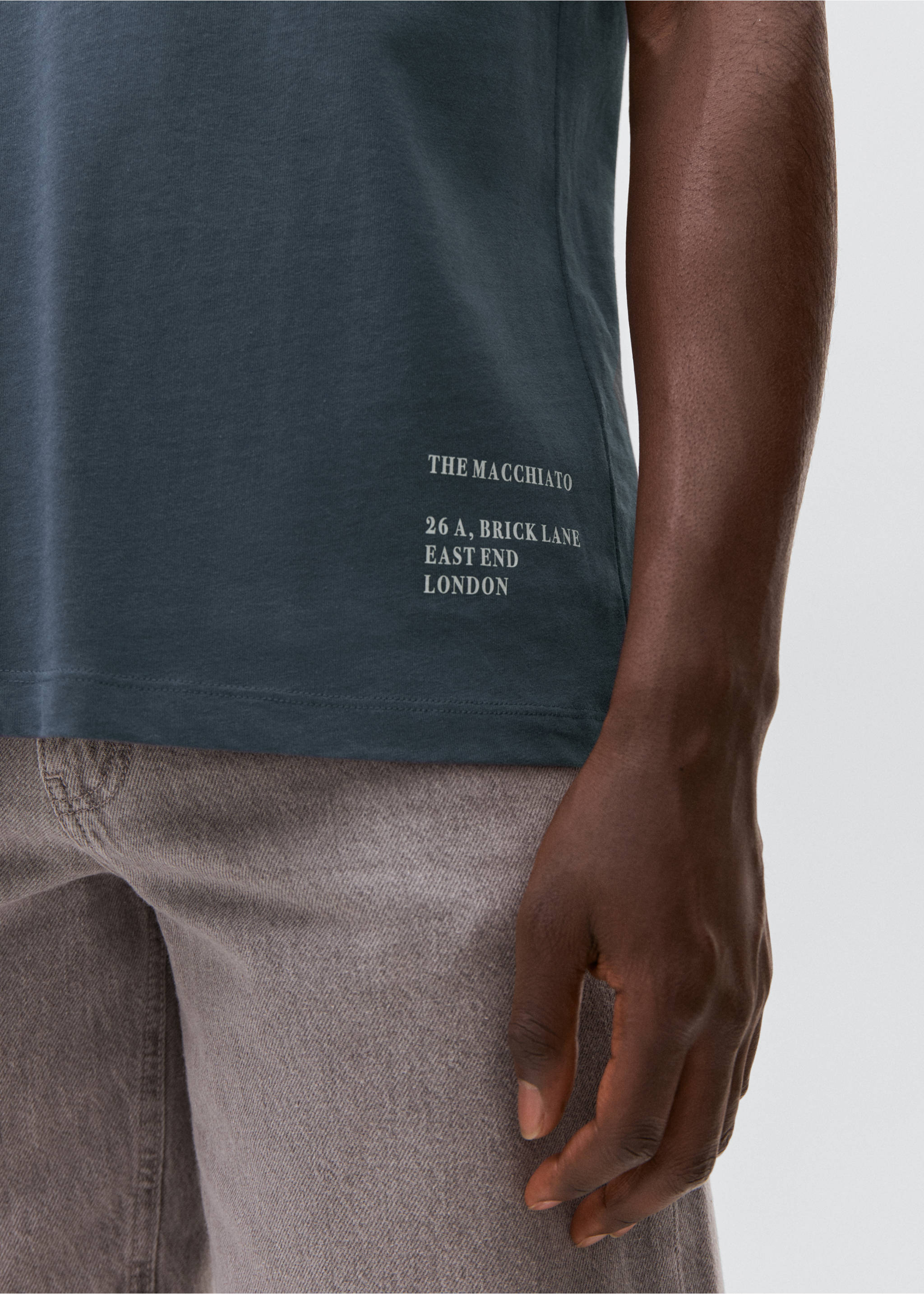 Kurzärmliges Print-T-Shirt - Detail des Artikels 3, Marineblau. Ref: 17031227-00.