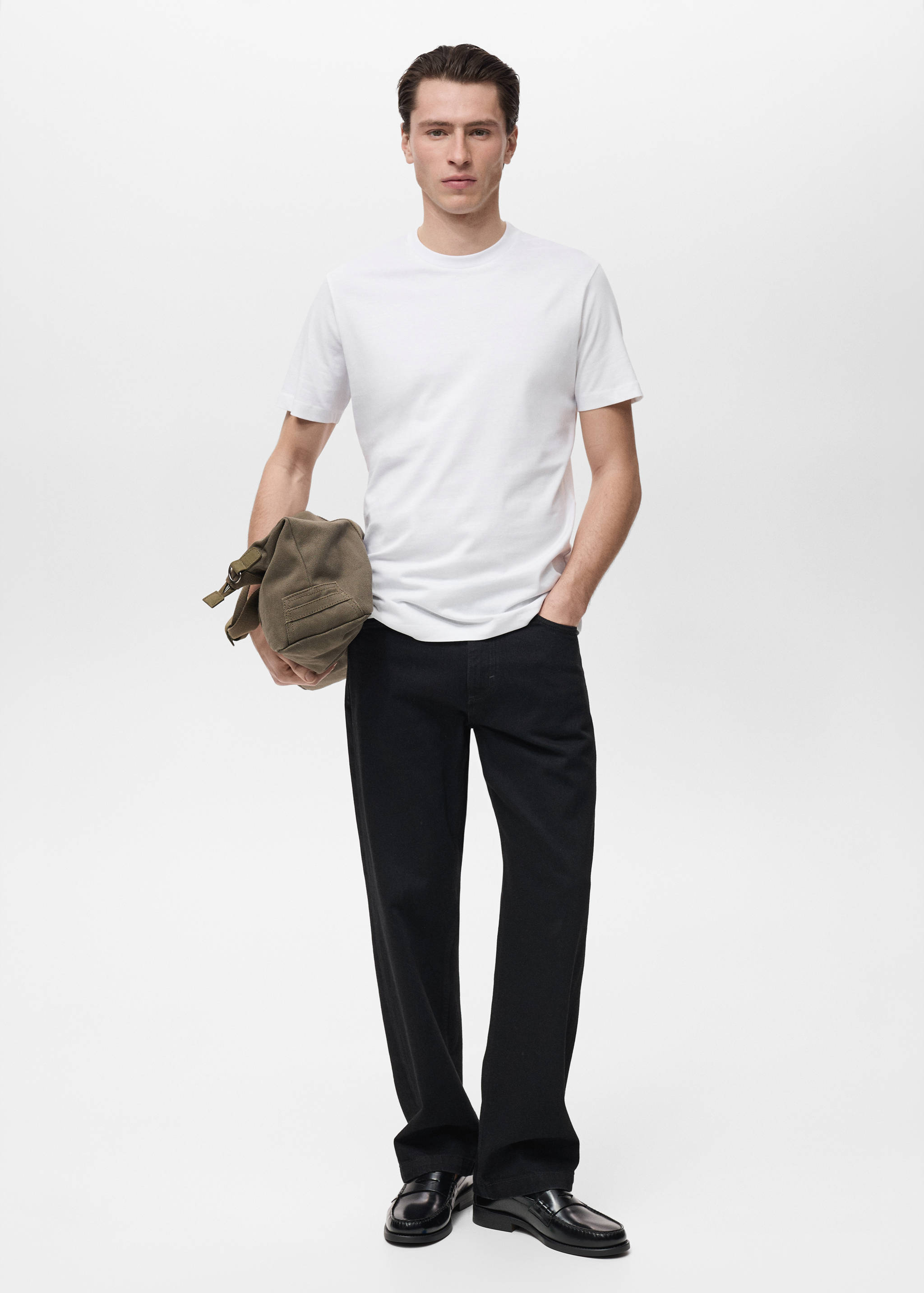 100% cotton slim-fit t-shirt - General plane