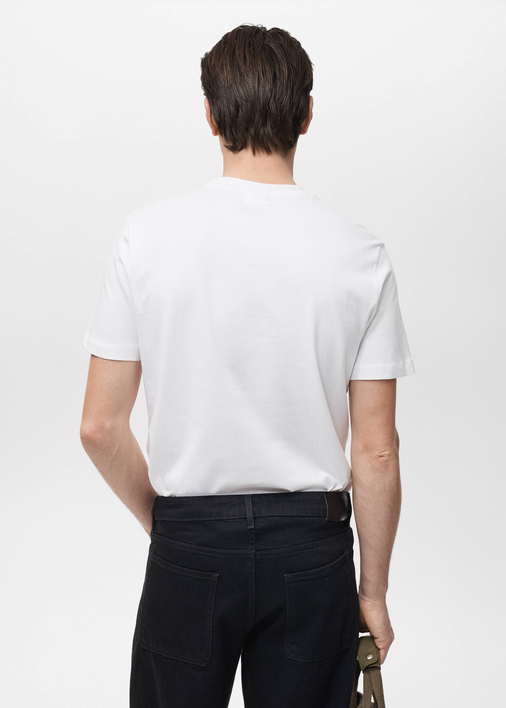 100% cotton slim-fit t-shirt - Reverse of the article