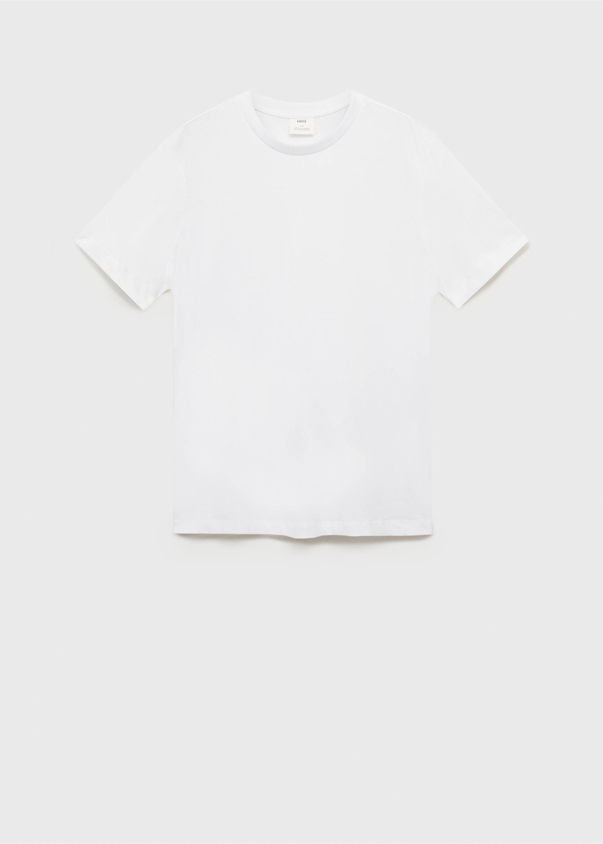100% cotton slim-fit t-shirt - Article without model, White. Ref: 17031230-00.