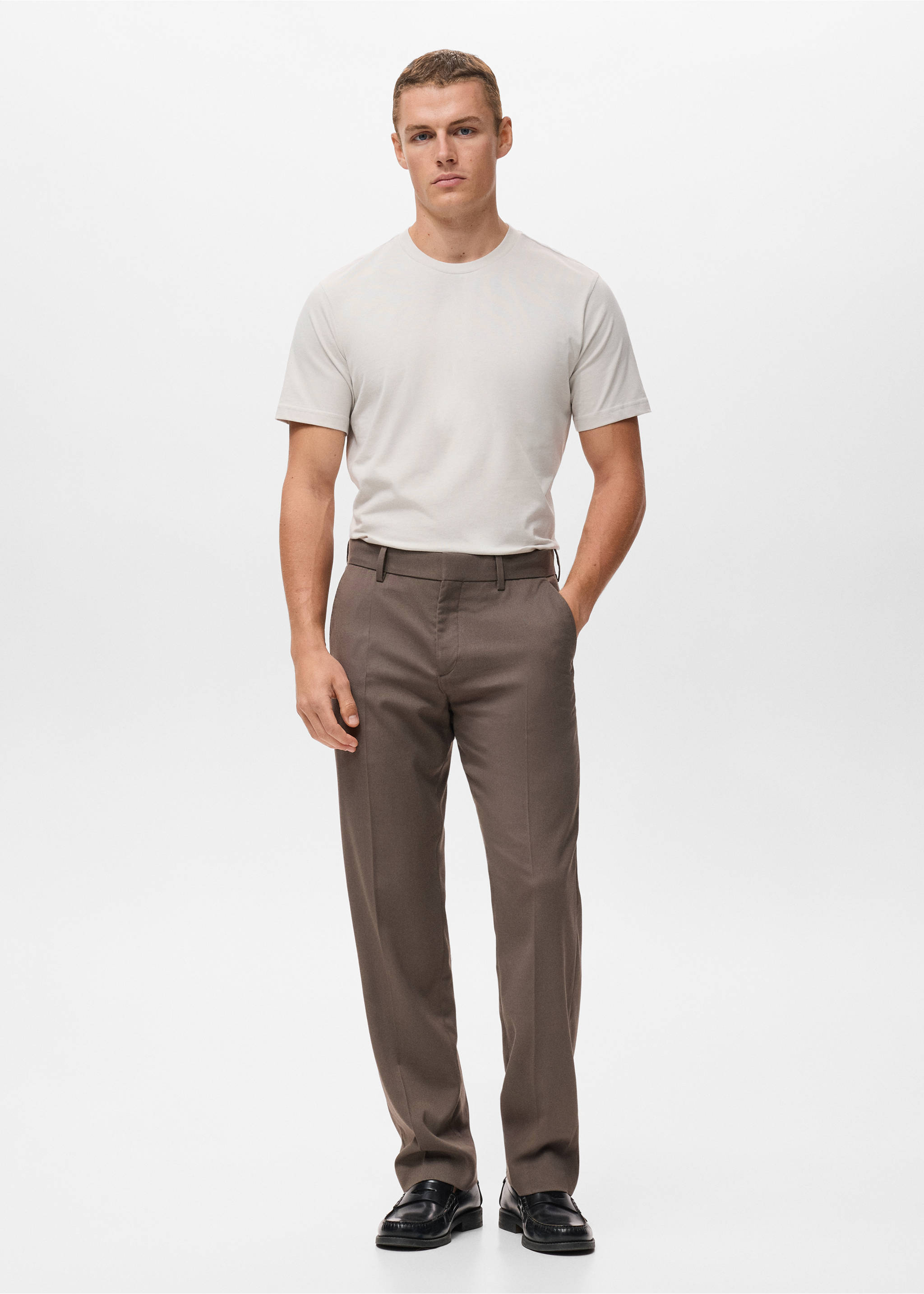 100% cotton slim-fit t-shirt - General plane, Ice Grey. Ref: 17031230-00.