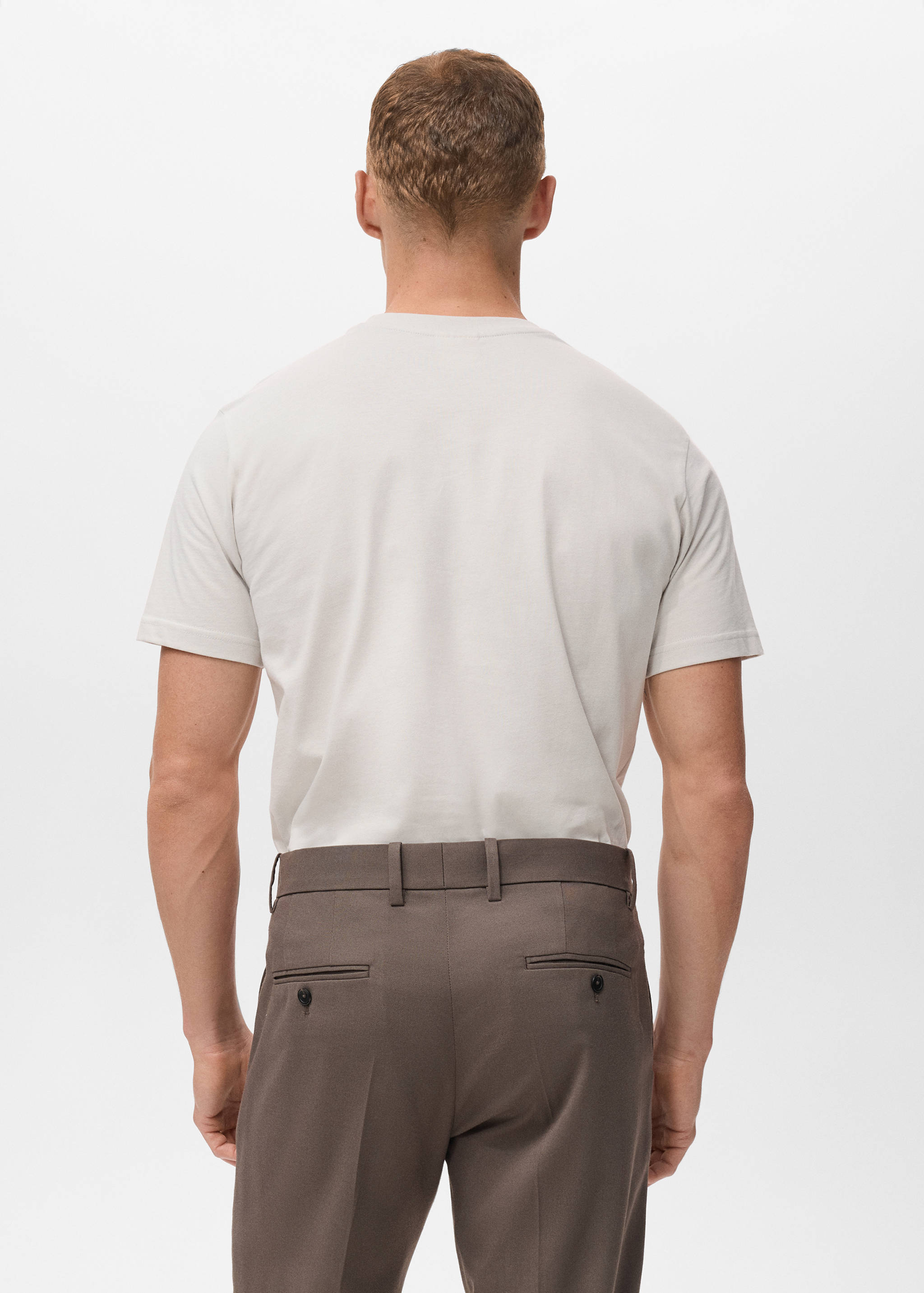 100% cotton slim-fit t-shirt - Reverse of the article