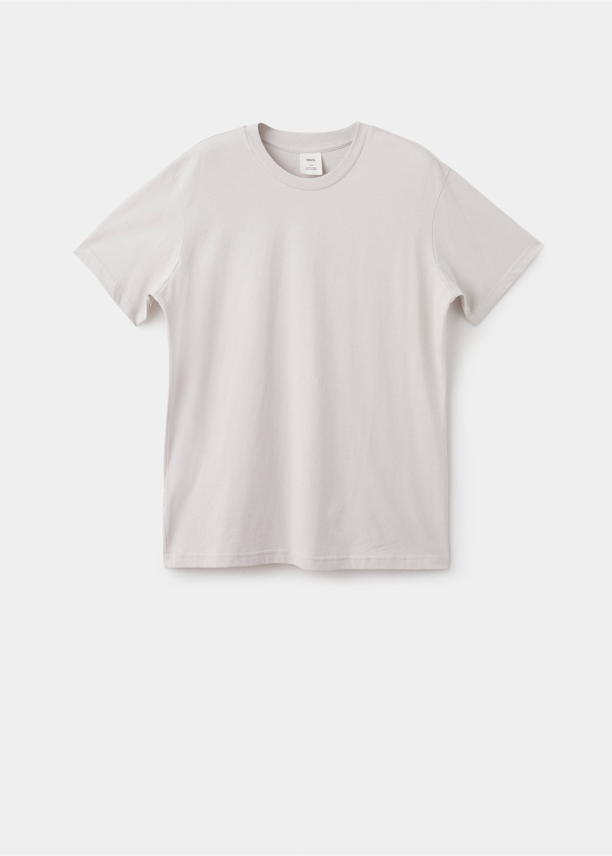 100% cotton slim-fit t-shirt - Article without model, Ice Grey. Ref: 17031230-00.