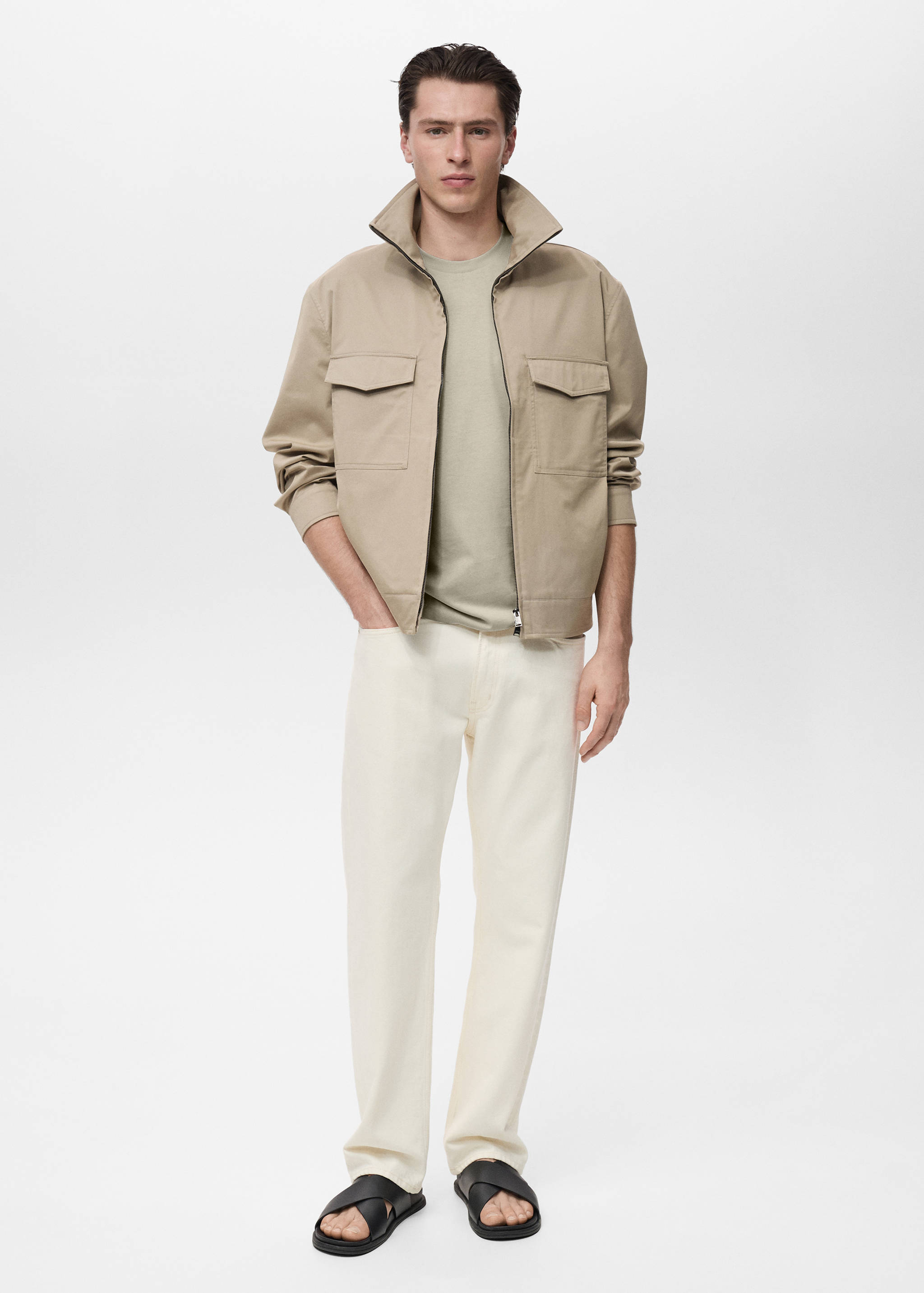 100% cotton slim-fit t-shirt - General plane