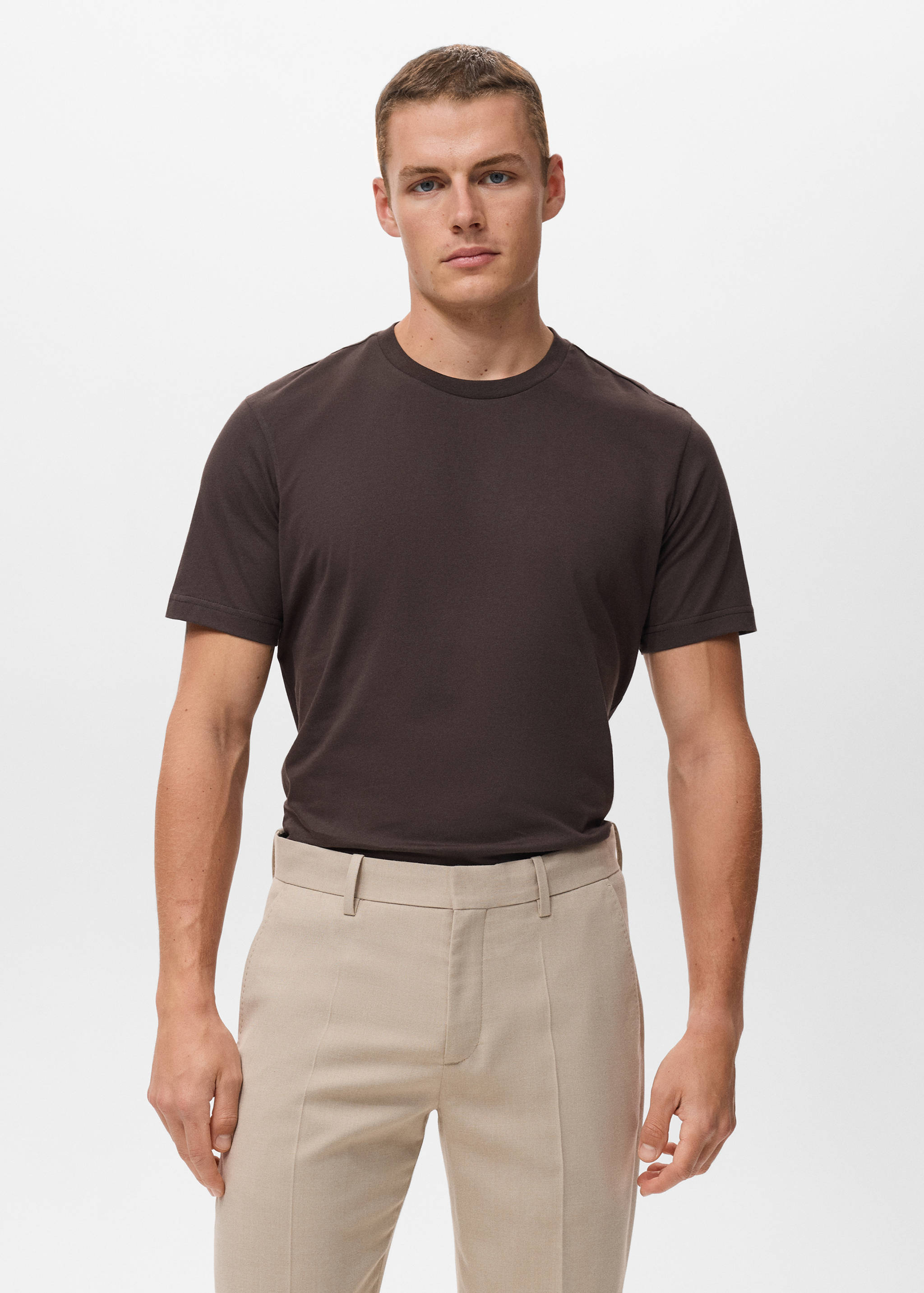 100% cotton slim-fit t-shirt - Medium plane