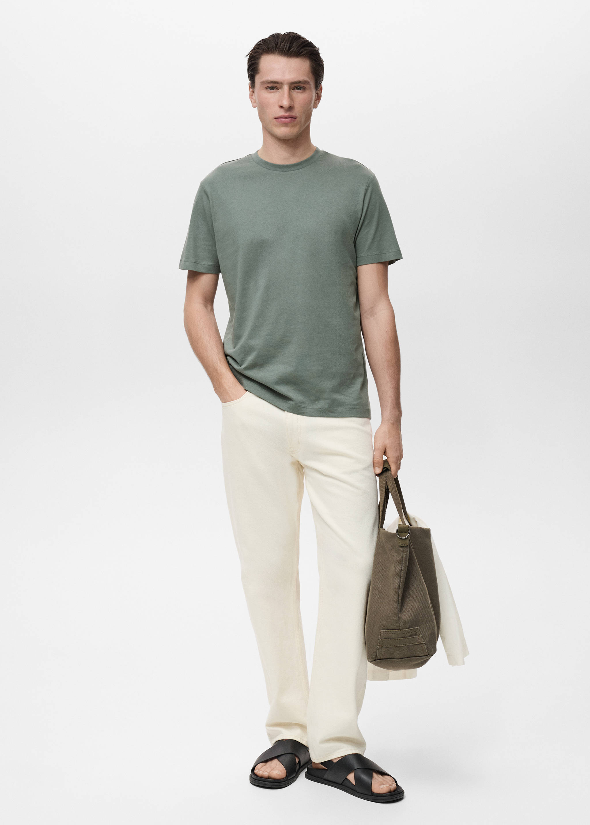 100% cotton slim-fit t-shirt - General plane