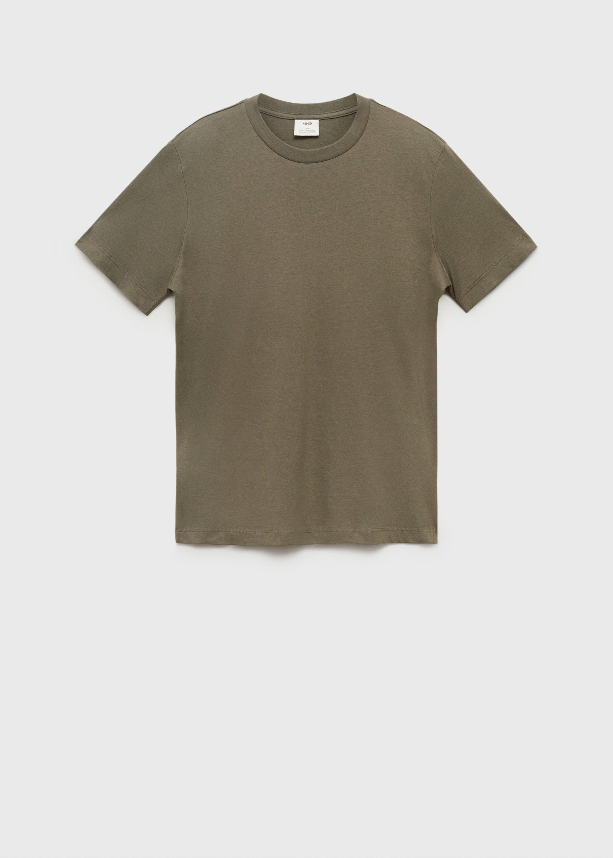 100% cotton slim-fit t-shirt - Article without model, Dark Green. Ref: 17031230-00.