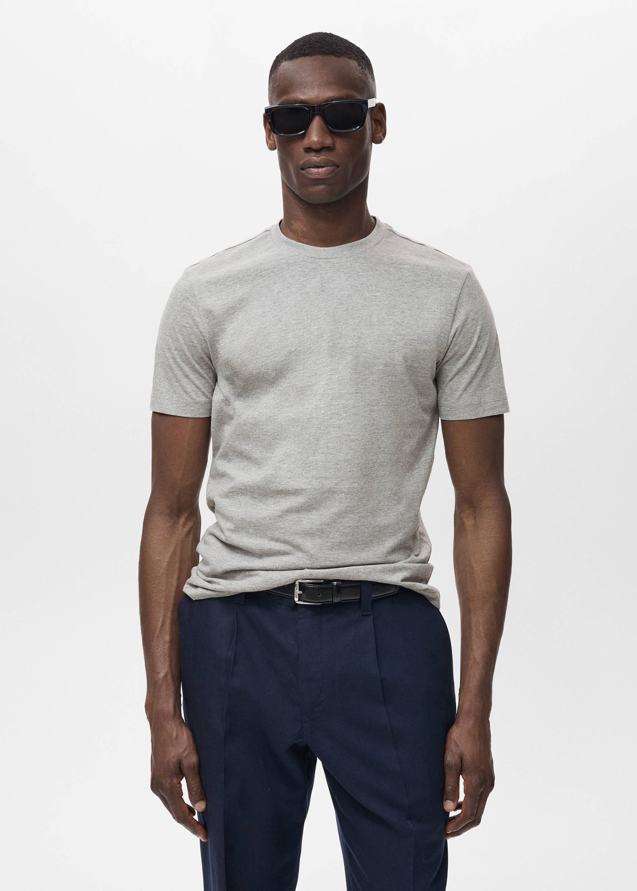 100% cotton slim-fit t-shirt - Medium plane