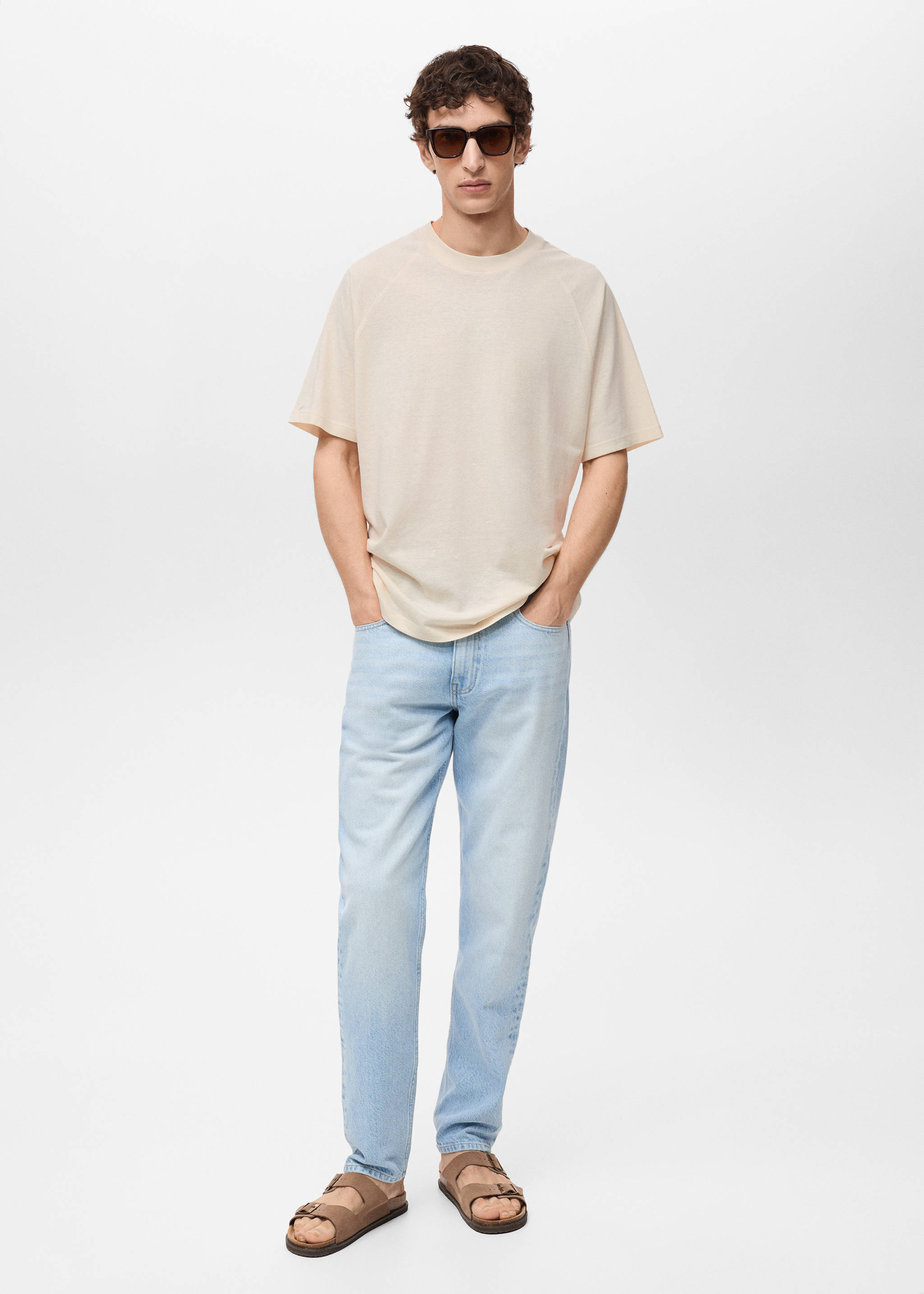 Relaxed-fit cotton-linen t-shirt - General plane