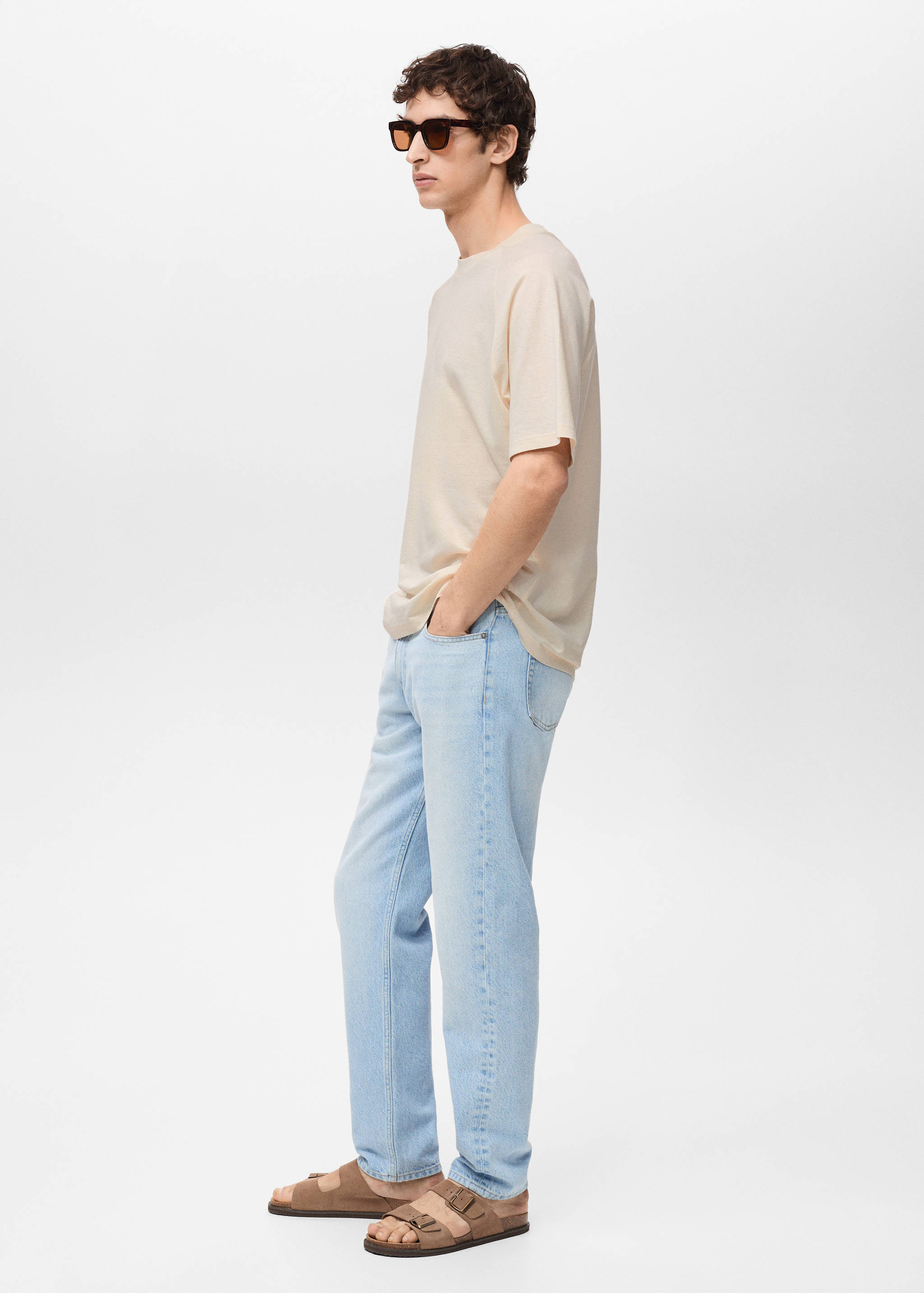 Relaxed-fit cotton-linen t-shirt - Details of the article 2