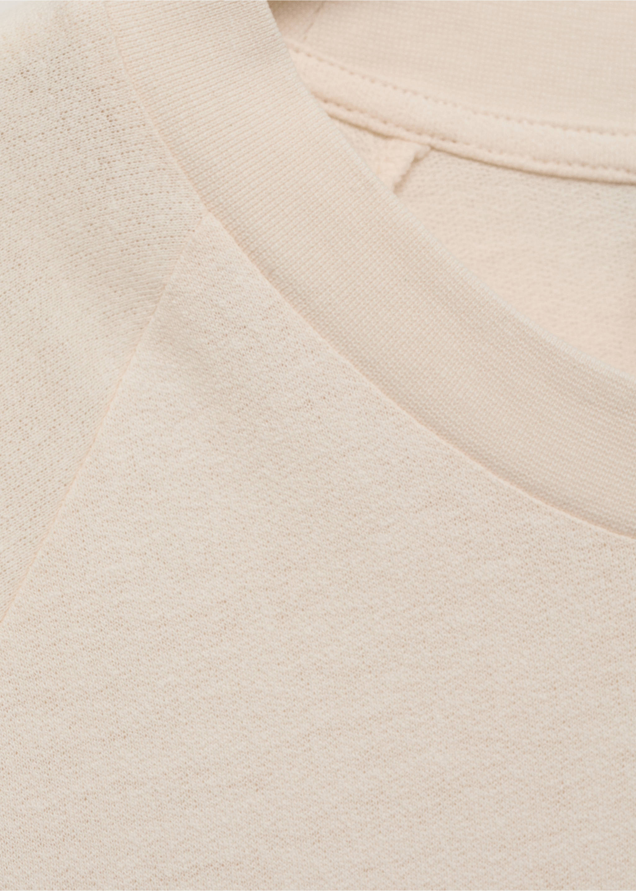 Relaxed-fit cotton-linen t-shirt - Details of the article 8, Sand. Ref: 17031231-00.