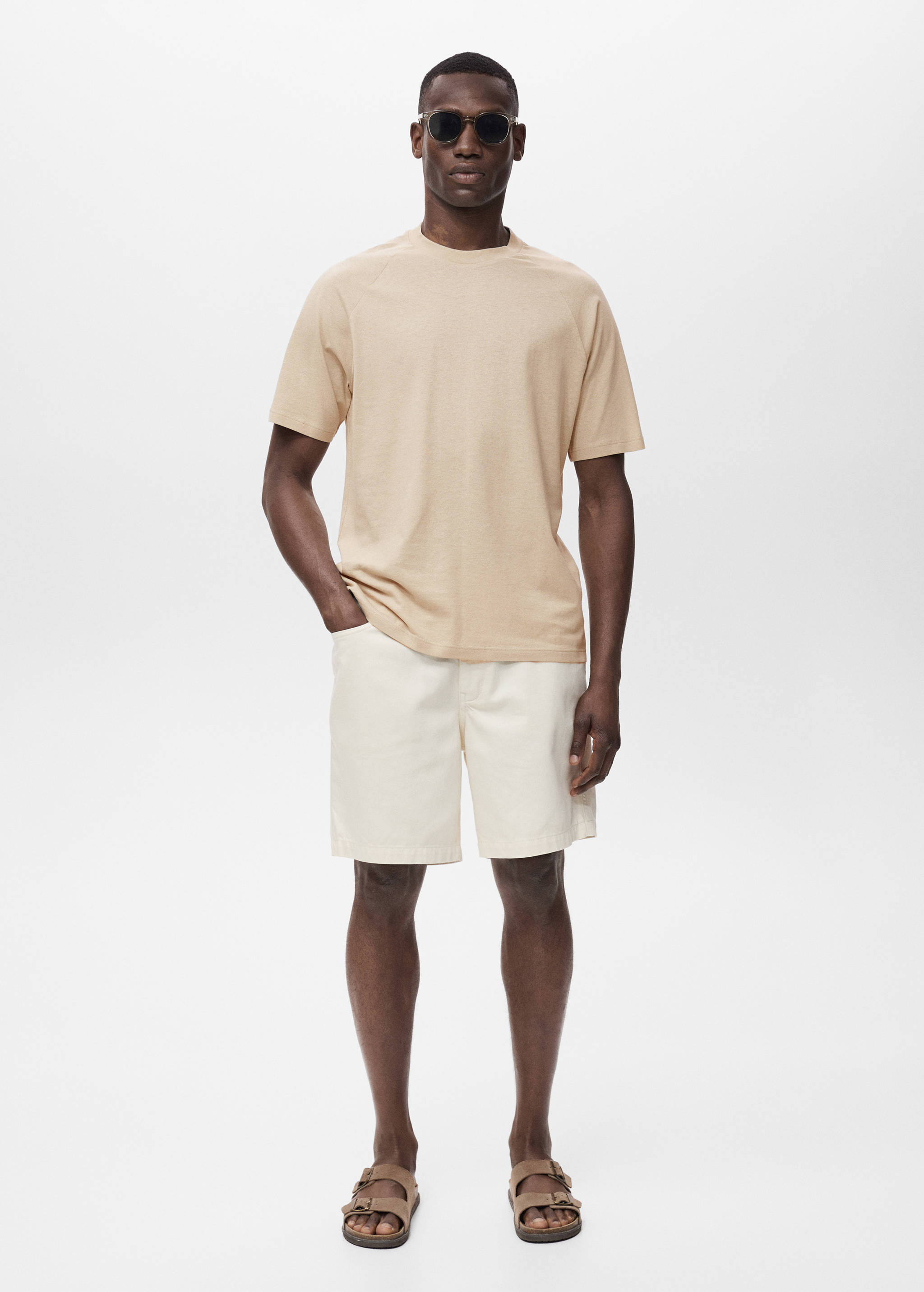 Relaxed-fit cotton-linen t-shirt - General plane