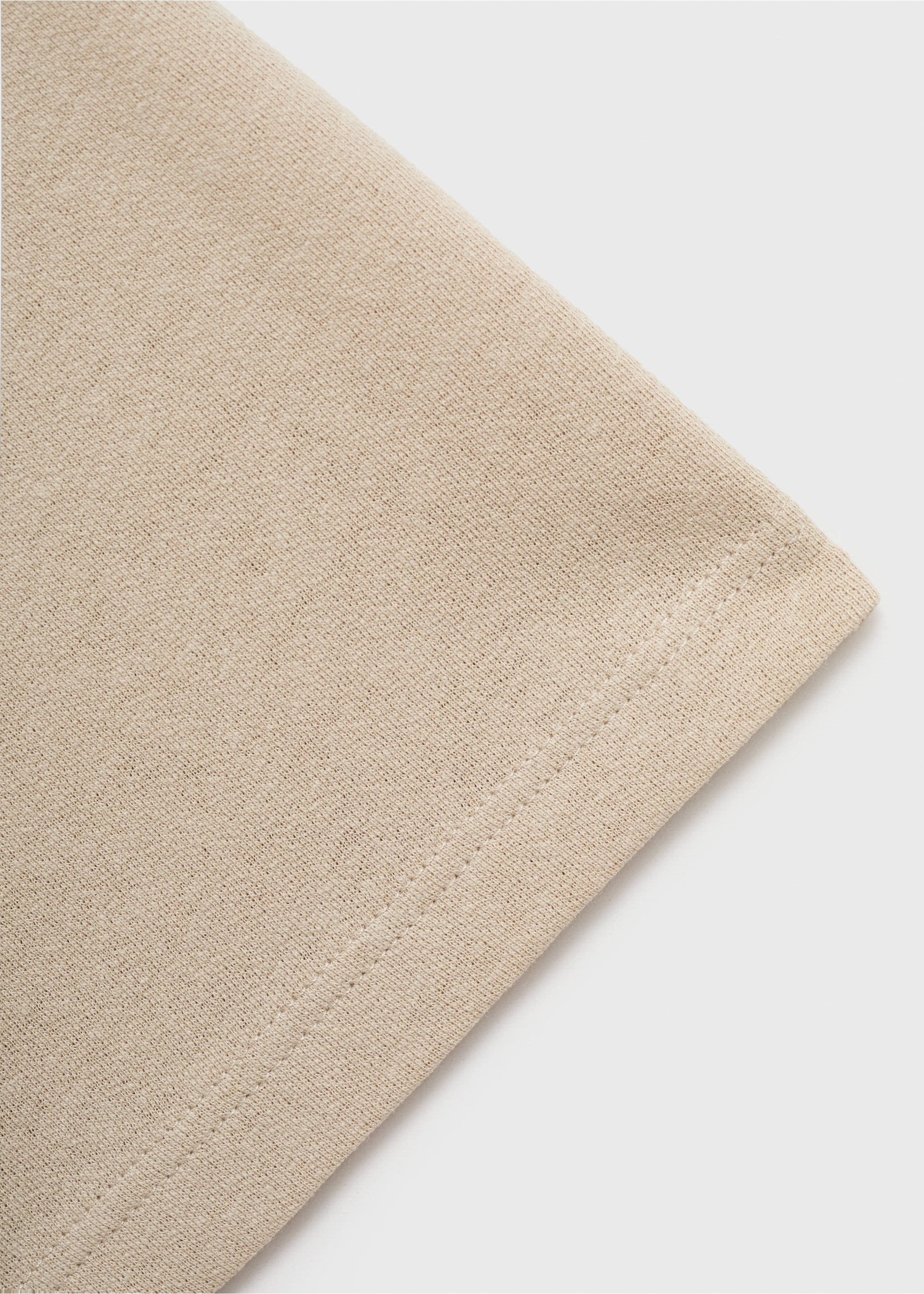 Relaxed-Fit-T-Shirt aus Baumwolle mit Leinen - Detail des Artikels 0, Beige. Ref: 17031231-00.
