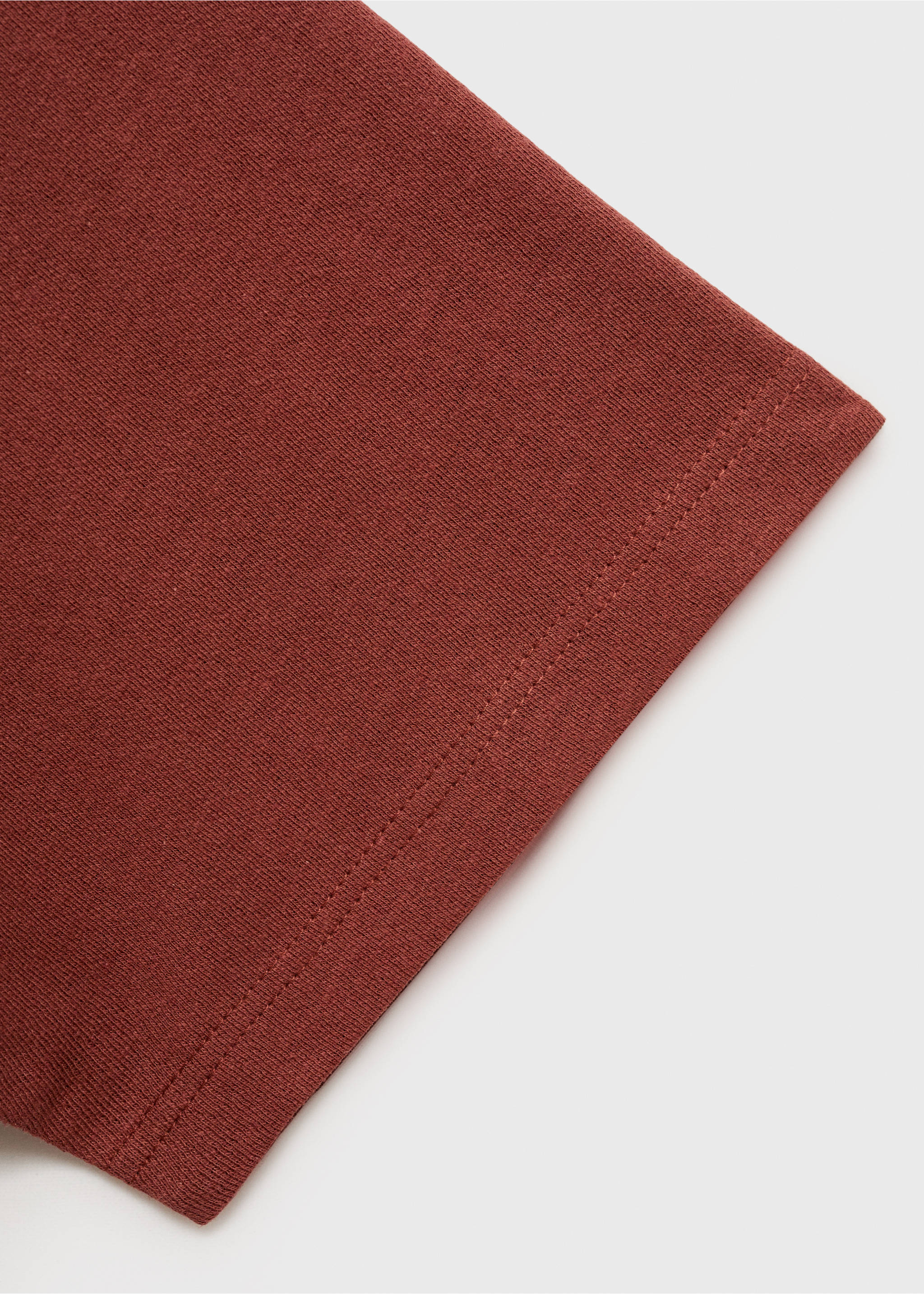 Relaxed-Fit-T-Shirt aus Baumwolle mit Leinen - Detail des Artikels 0, Bräunliches Orange. Ref: 17031231-00.