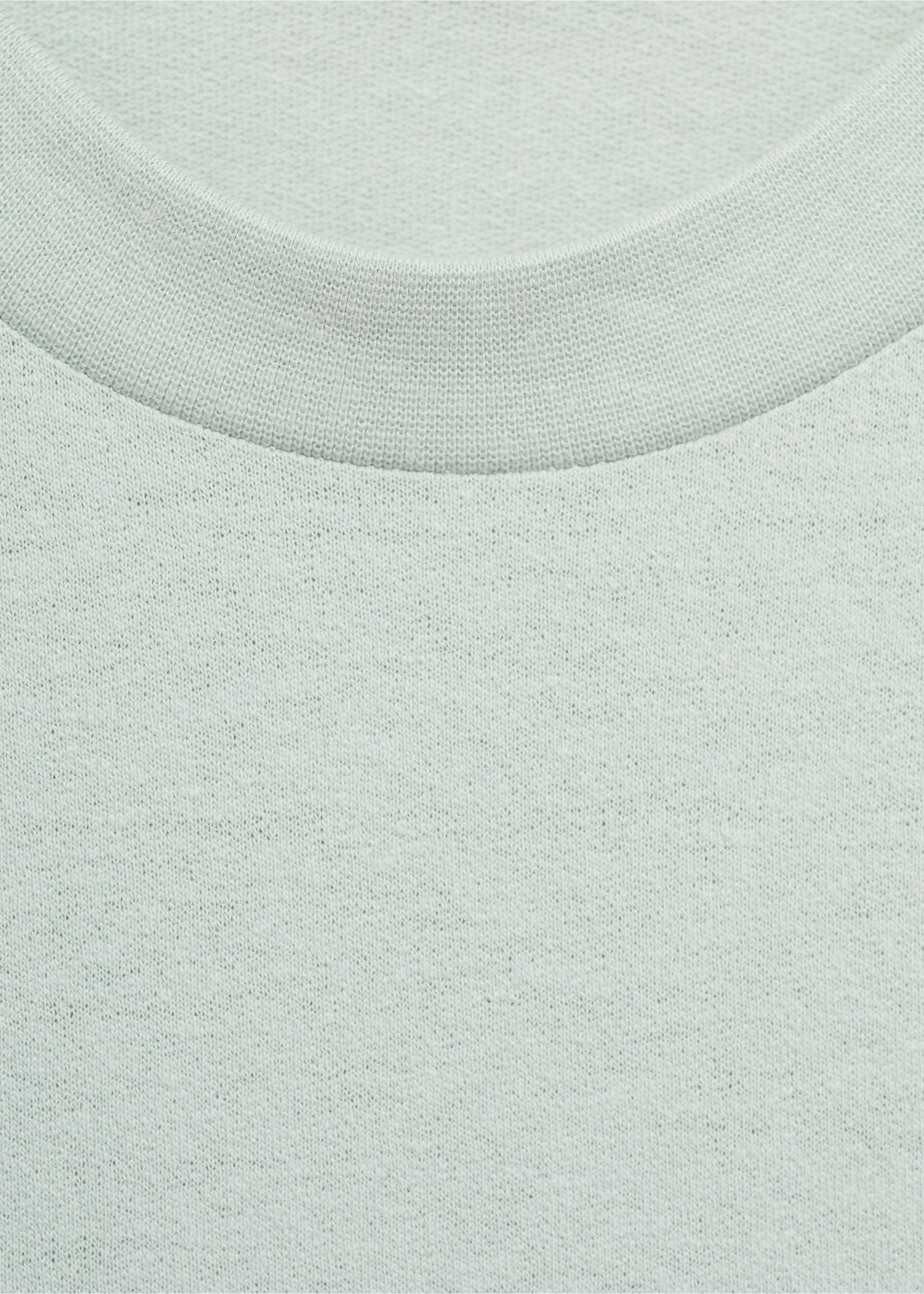 Relaxed-Fit-T-Shirt aus Baumwolle mit Leinen - Detail des Artikels 8, Wassergrün. Ref: 17031231-00.
