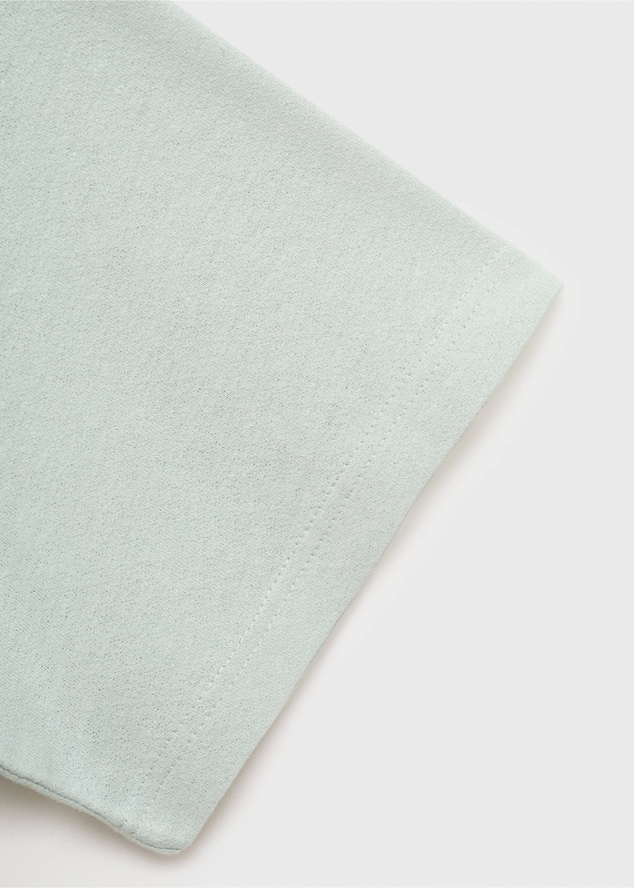 Relaxed-Fit-T-Shirt aus Baumwolle mit Leinen - Detail des Artikels 0, Wassergrün. Ref: 17031231-00.