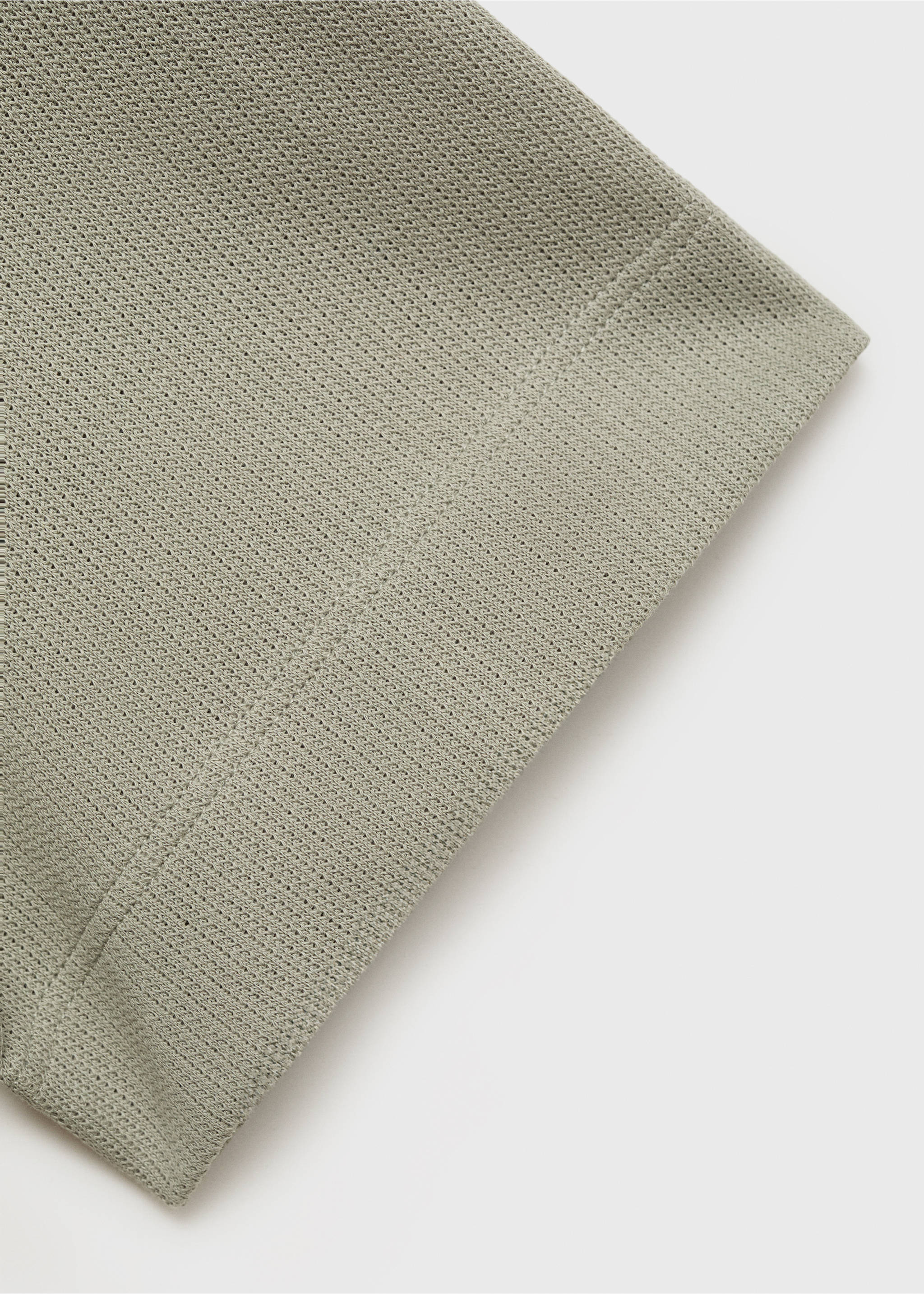 Fine rib-knit polo shirt - Details of the article 0, Mint Green. Ref: 17031232-00.