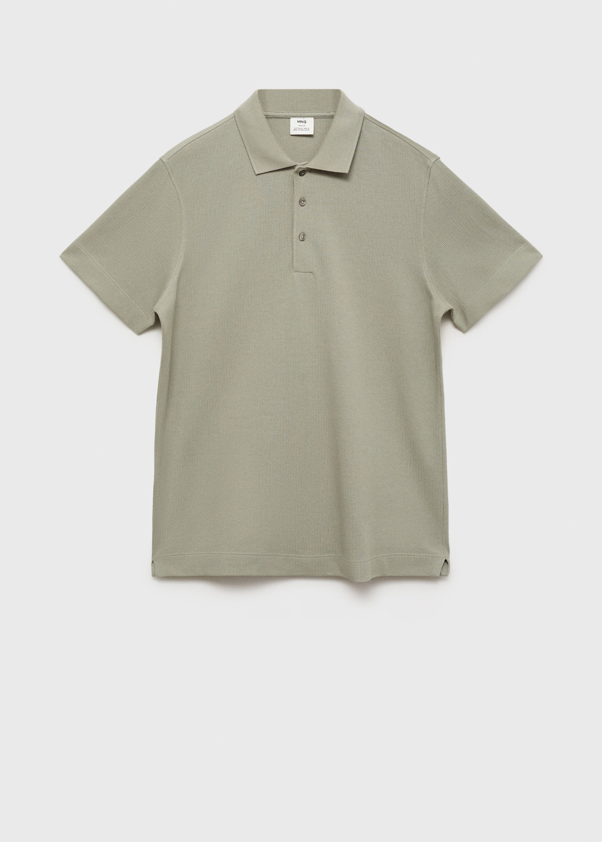 Fine rib-knit polo shirt - Article without model