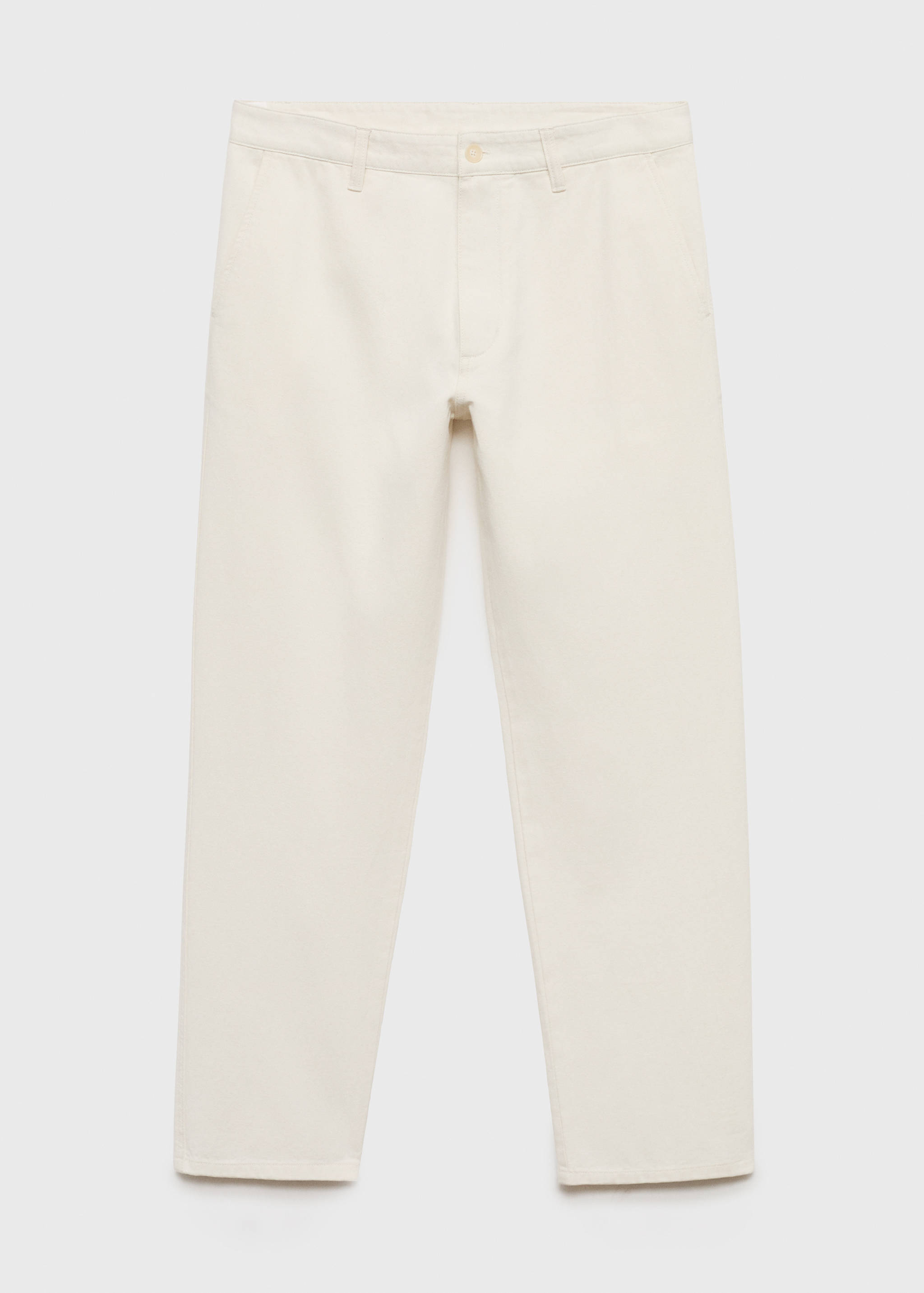 Regular-Fit-Jeans aus Baumwolle mit Leinen - Artikel ohne Model