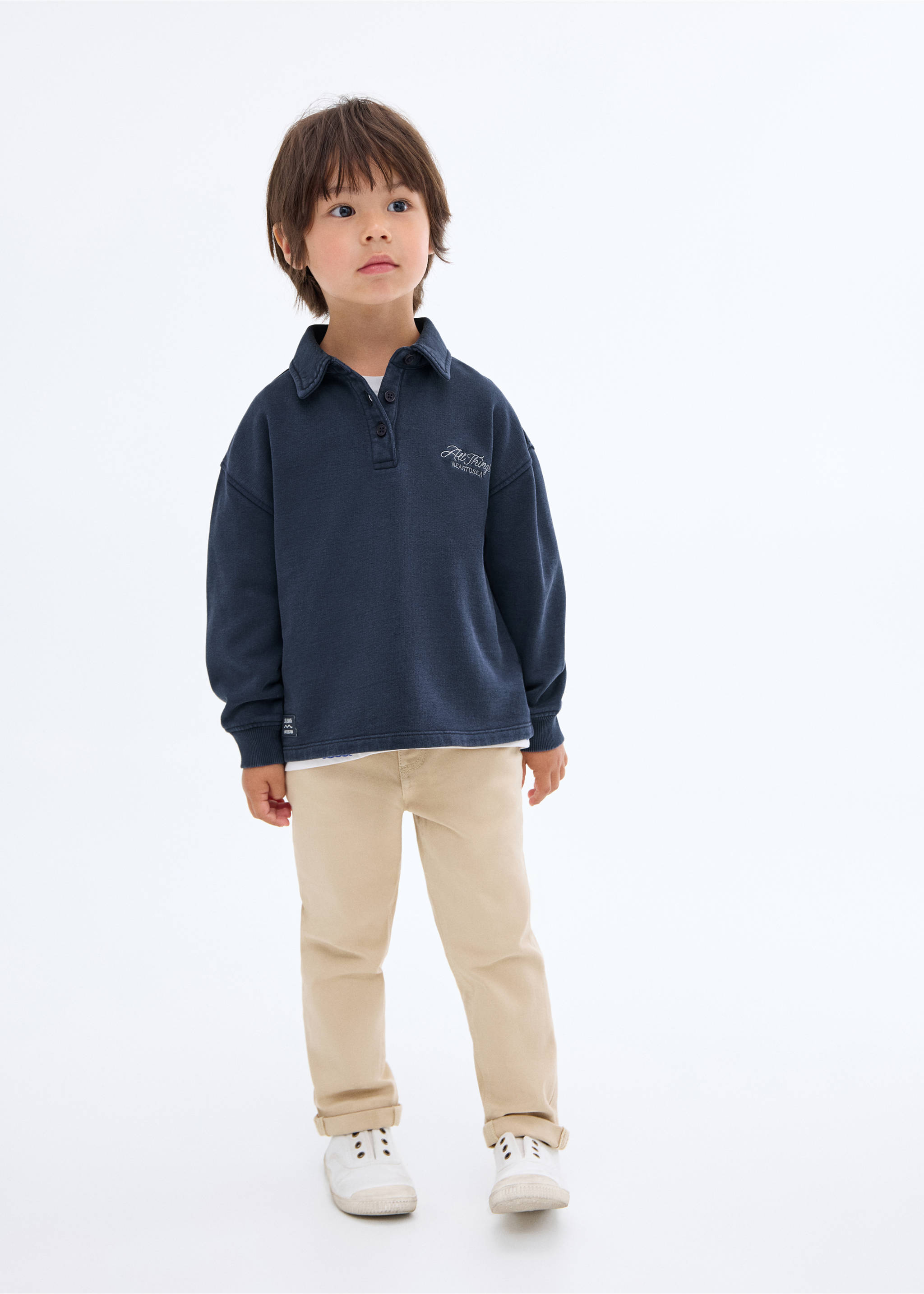 Polo-neck sweatshirt - General plane, Dark Navy. Ref: 17031234-00.