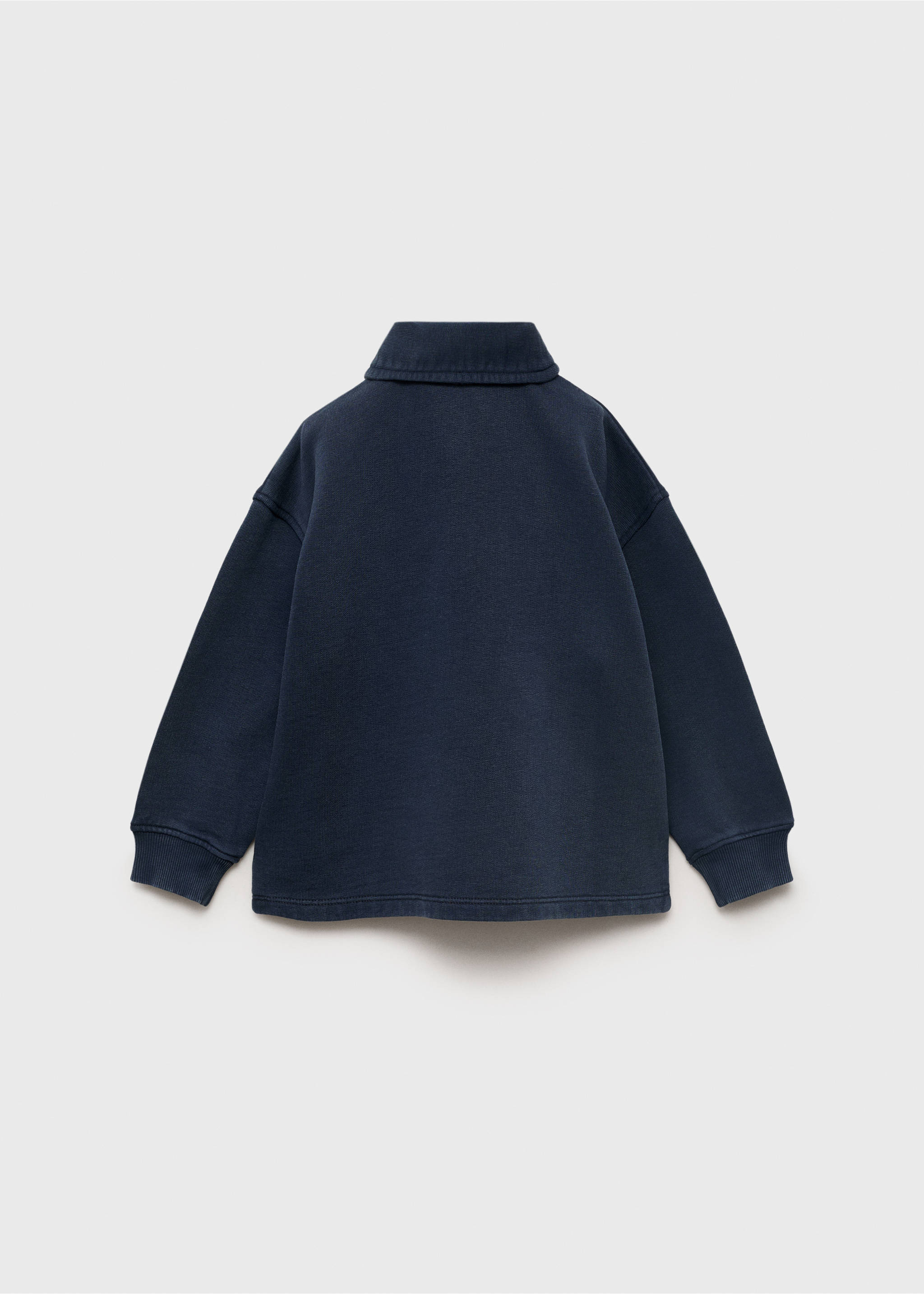 Polo-neck sweatshirt - Reverse of the article, Dark Navy. Ref: 17031234-00.