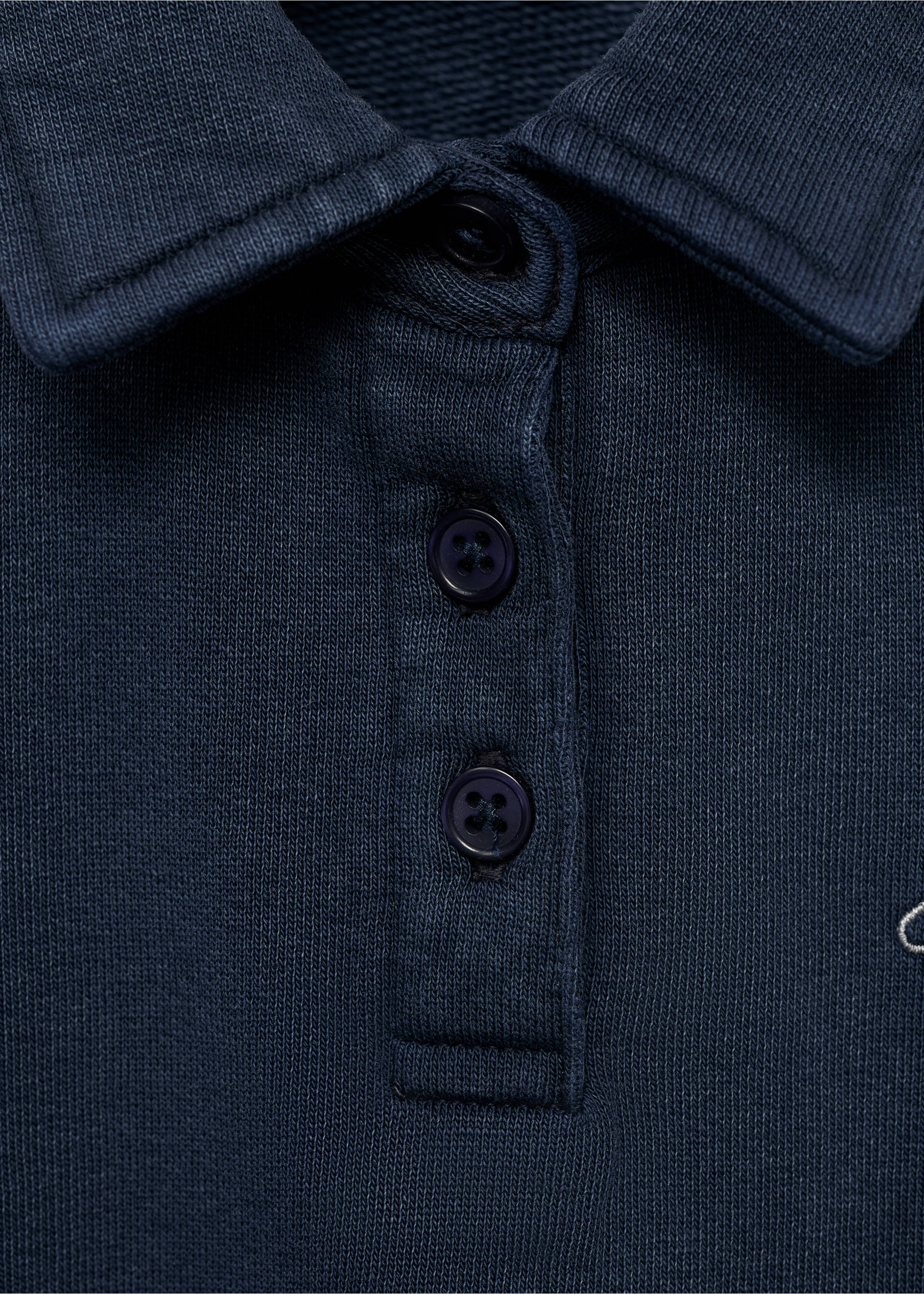 Polo-neck sweatshirt - Details of the article 0, Dark Navy. Ref: 17031234-00.