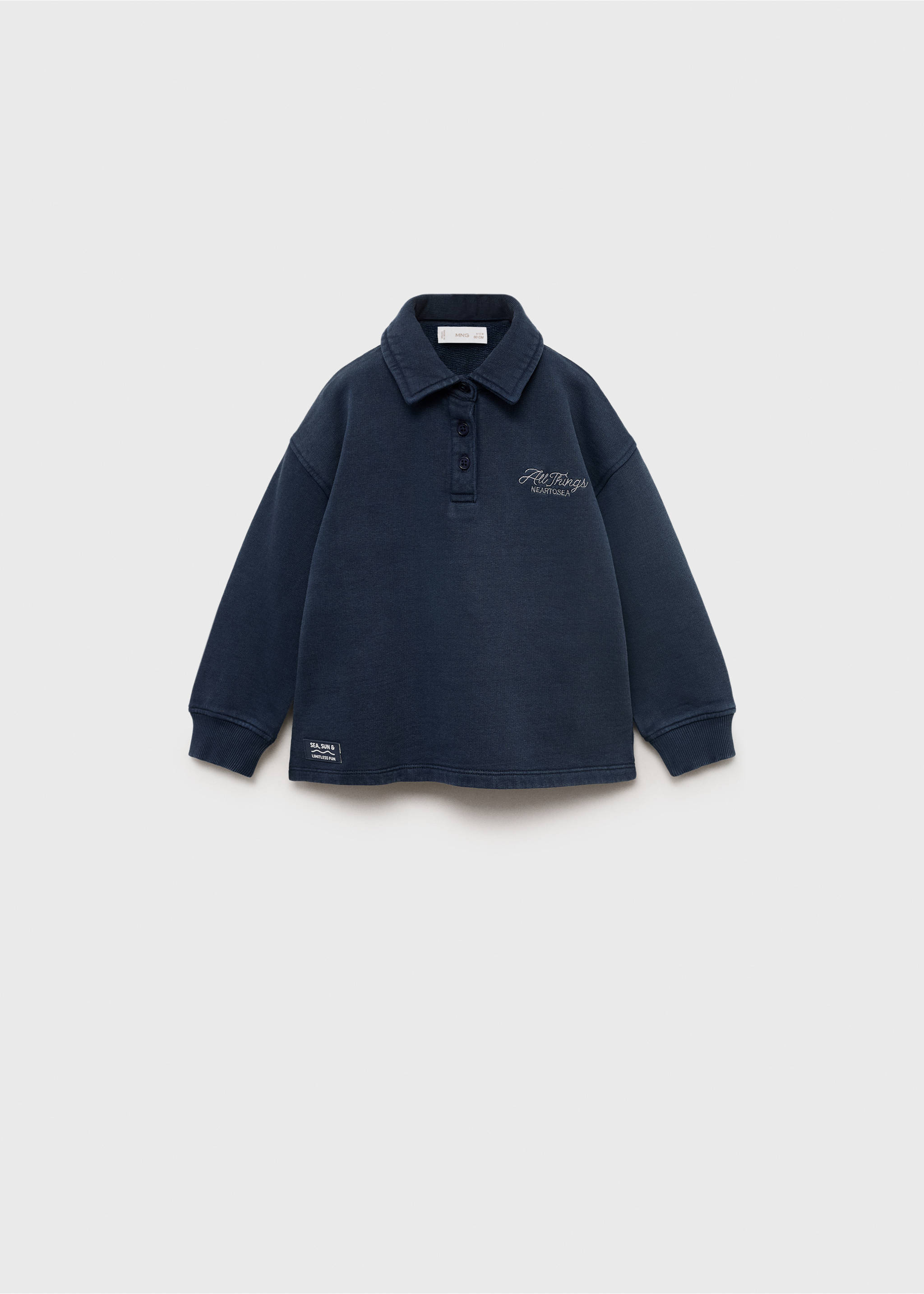 Sweatshirt met polokraag - Artikel zonder model, Donkermarine. Ref: 17031234-00.
