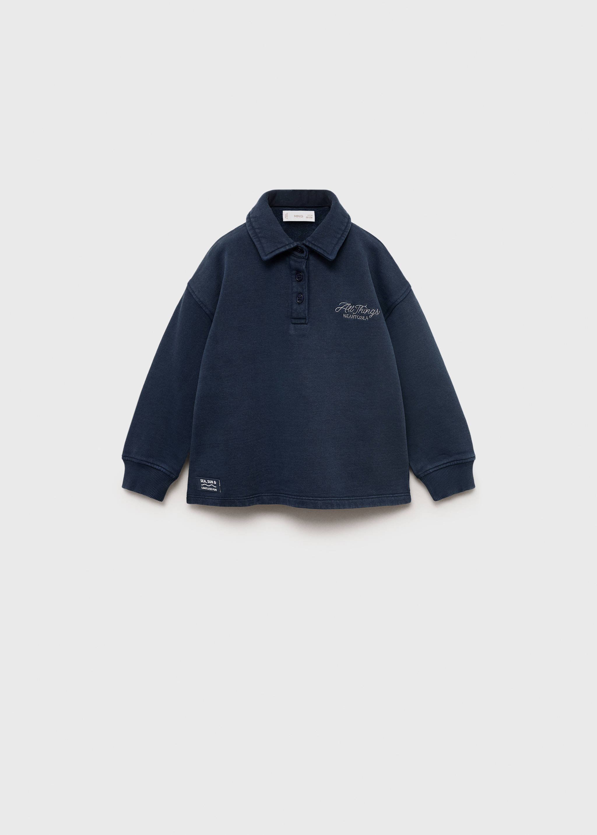 Sweat-shirt col polo - Article sans modèle