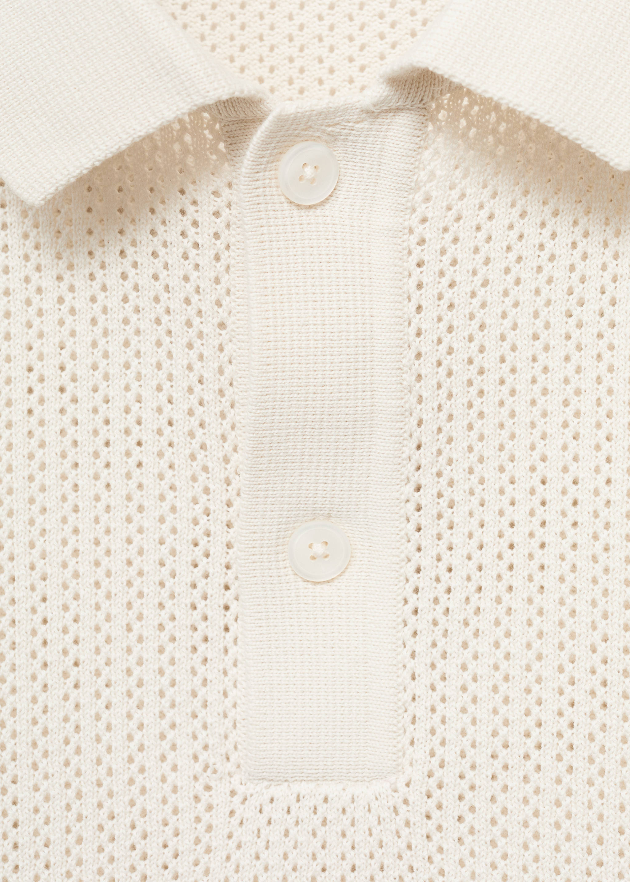 Polo maille ajourée coton - Détail de l'article 8