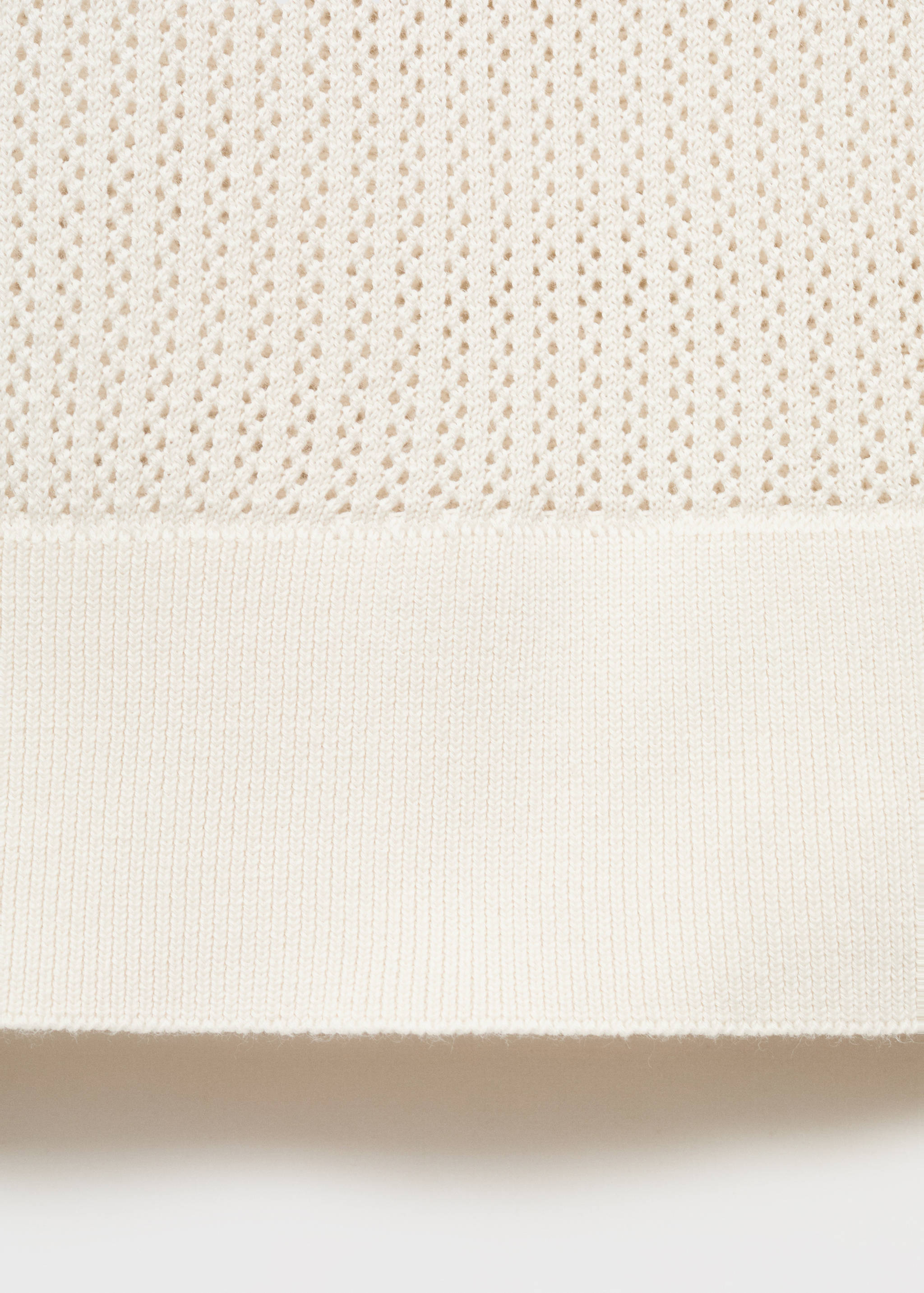 Polo maille ajourée coton - Détail de l'article 0