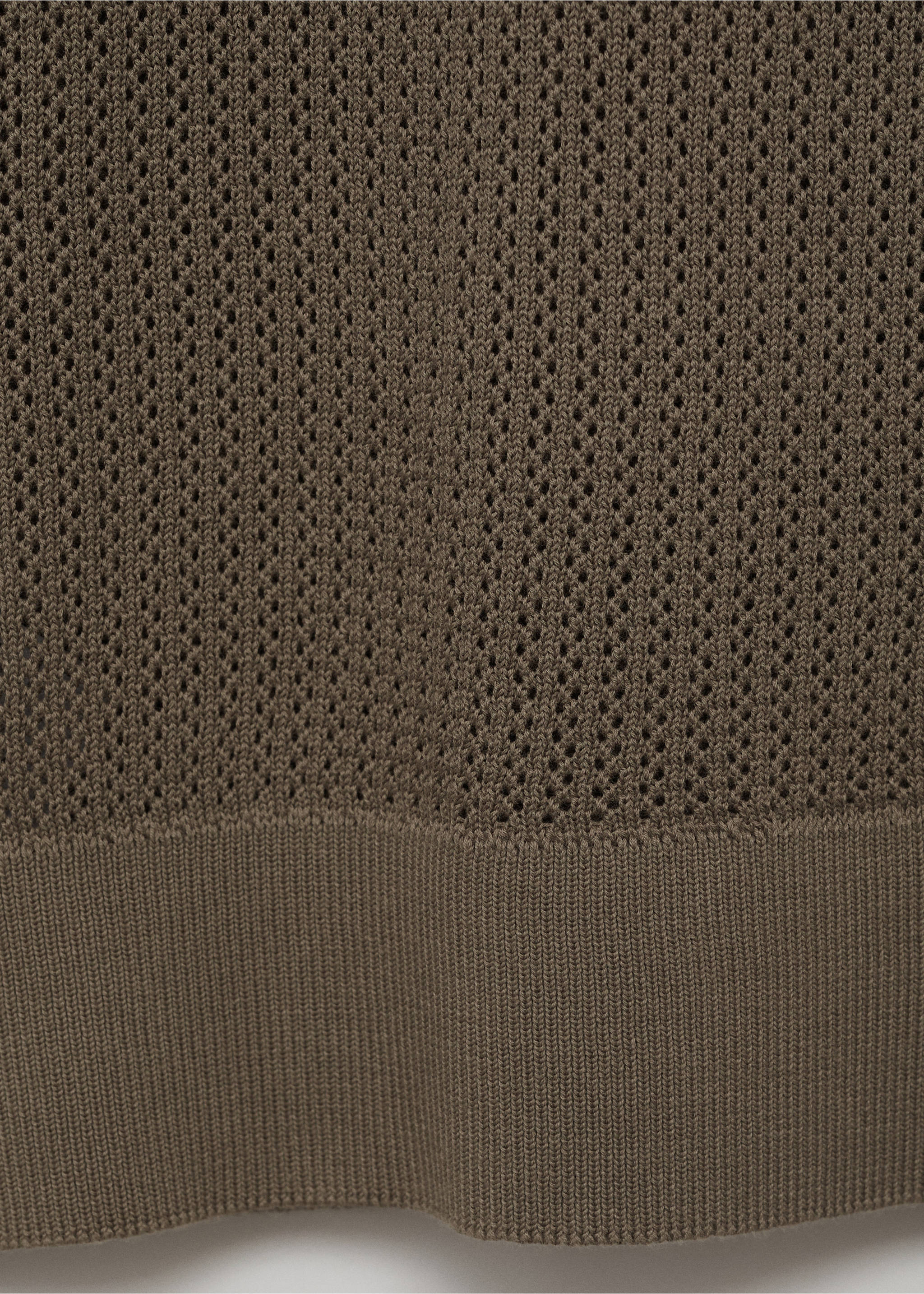 Polo maille ajourée coton - Détail de l'article 0, Vert foncé. Ref: 17031244-00.