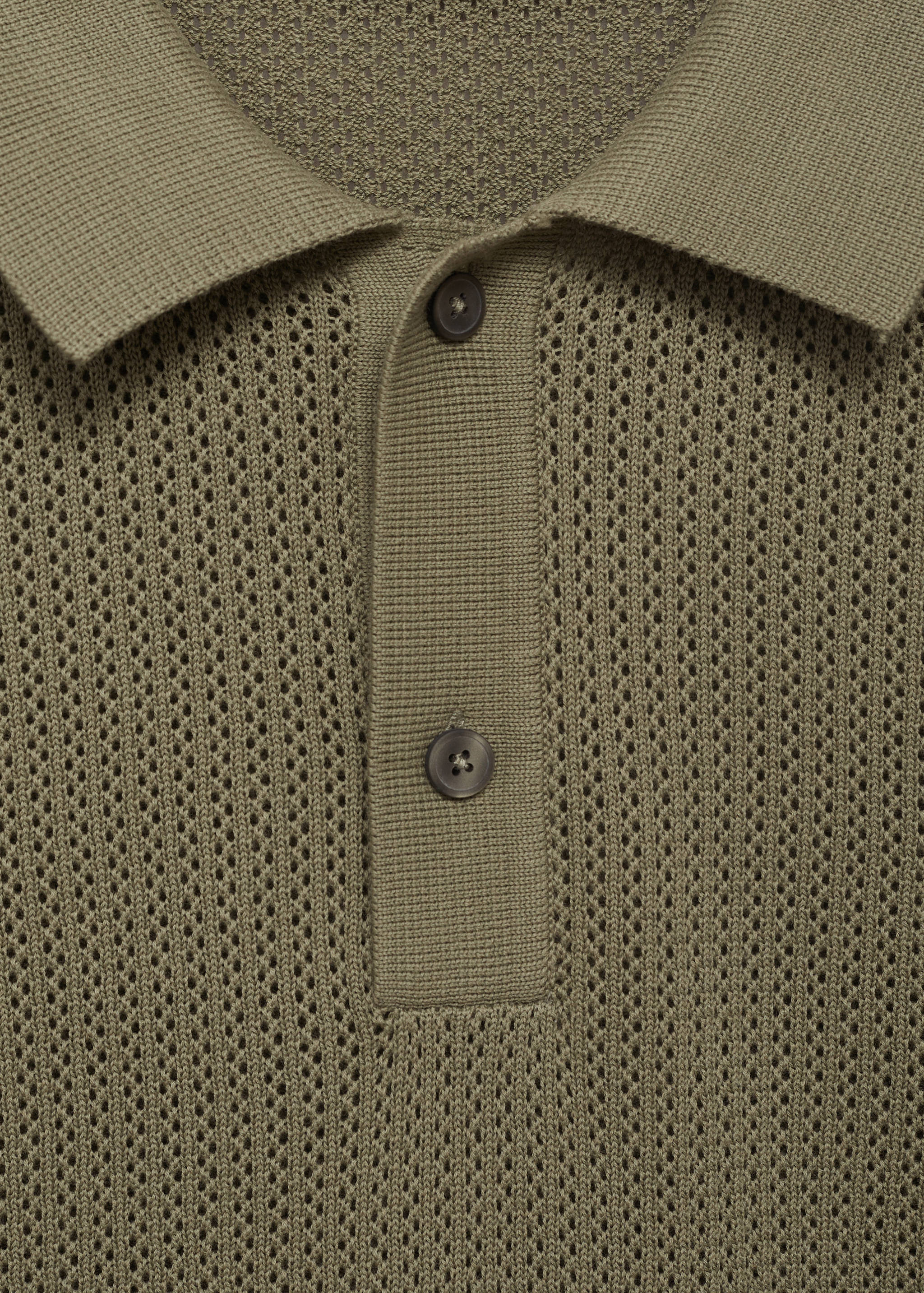 Polo maille ajourée coton - Détail de l'article 8