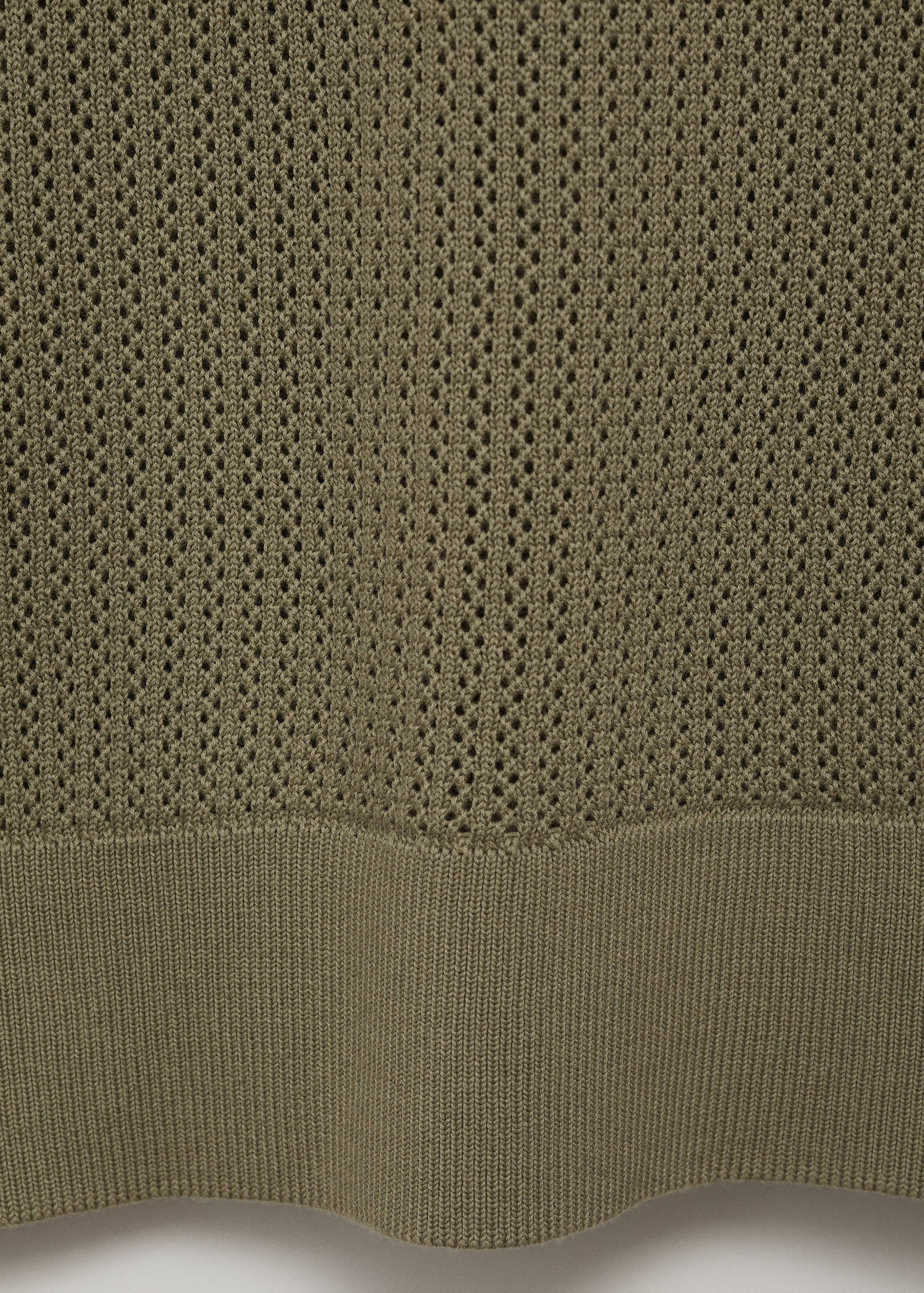 Polo maille ajourée coton - Détail de l'article 0