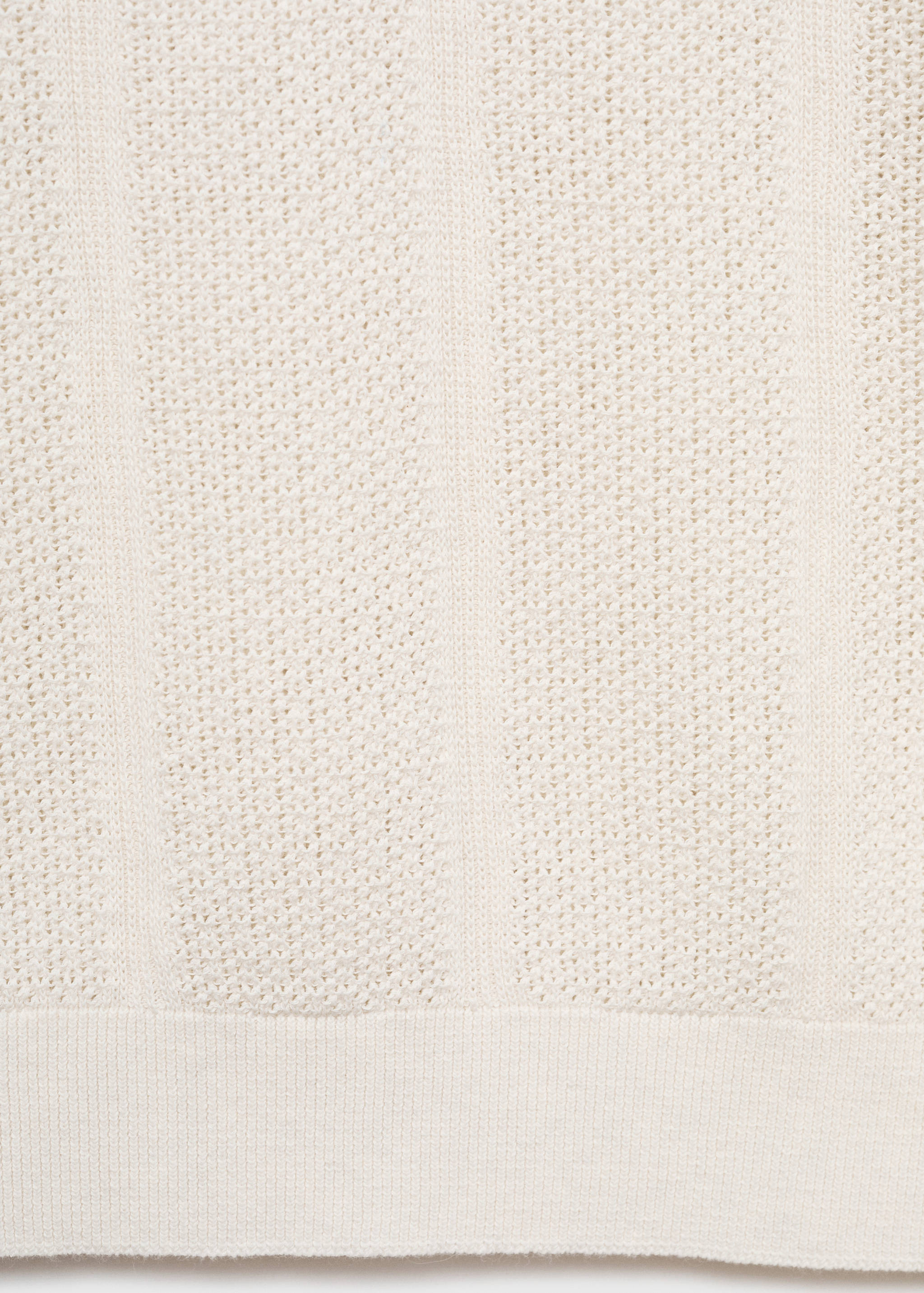 Baumwoll-Poloshirt mit Lochmuster - Detail des Artikels 0