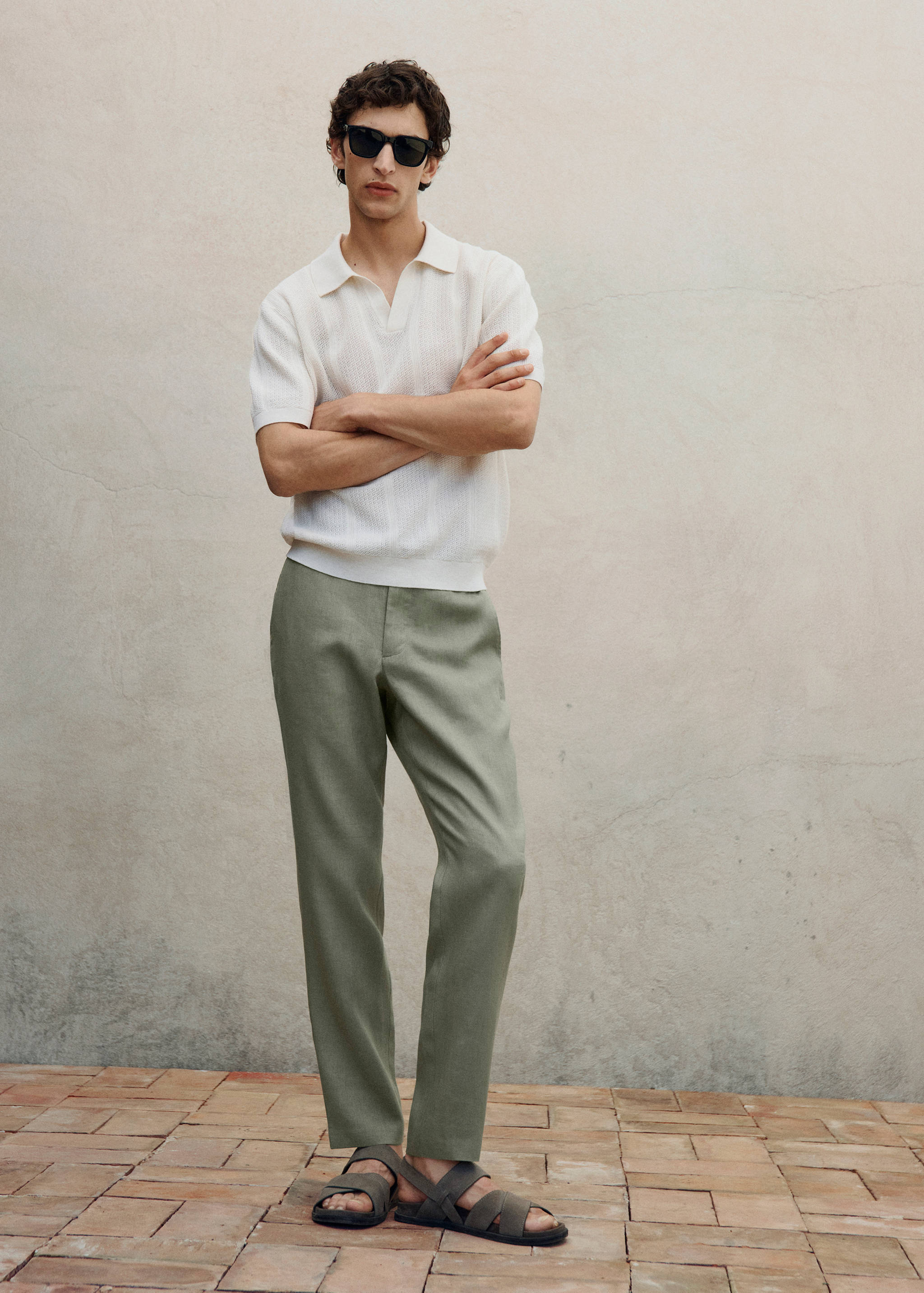 Baumwoll-Poloshirt mit Lochmuster - Detail des Artikels 5