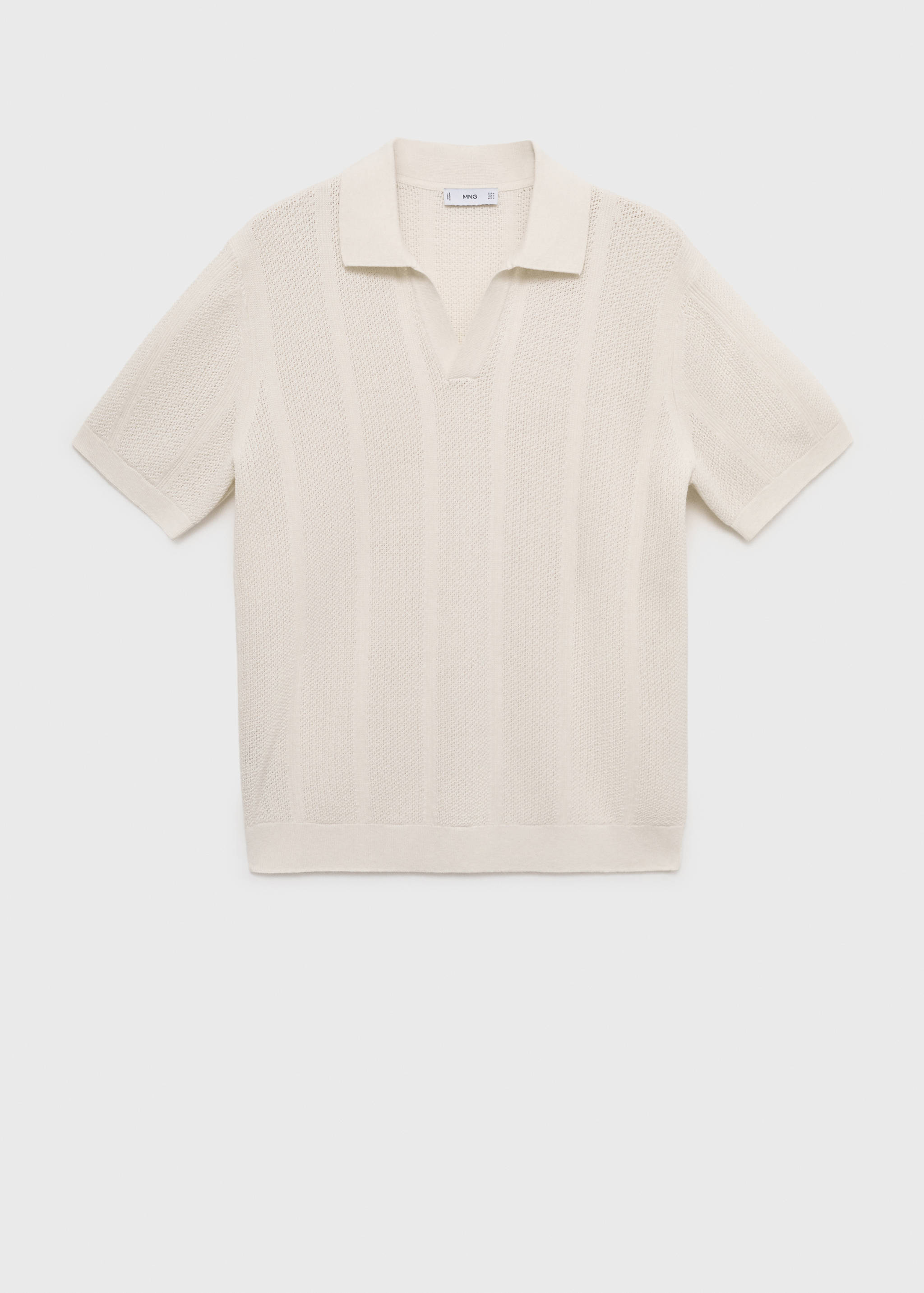 Baumwoll-Poloshirt mit Lochmuster - Artikel ohne Model