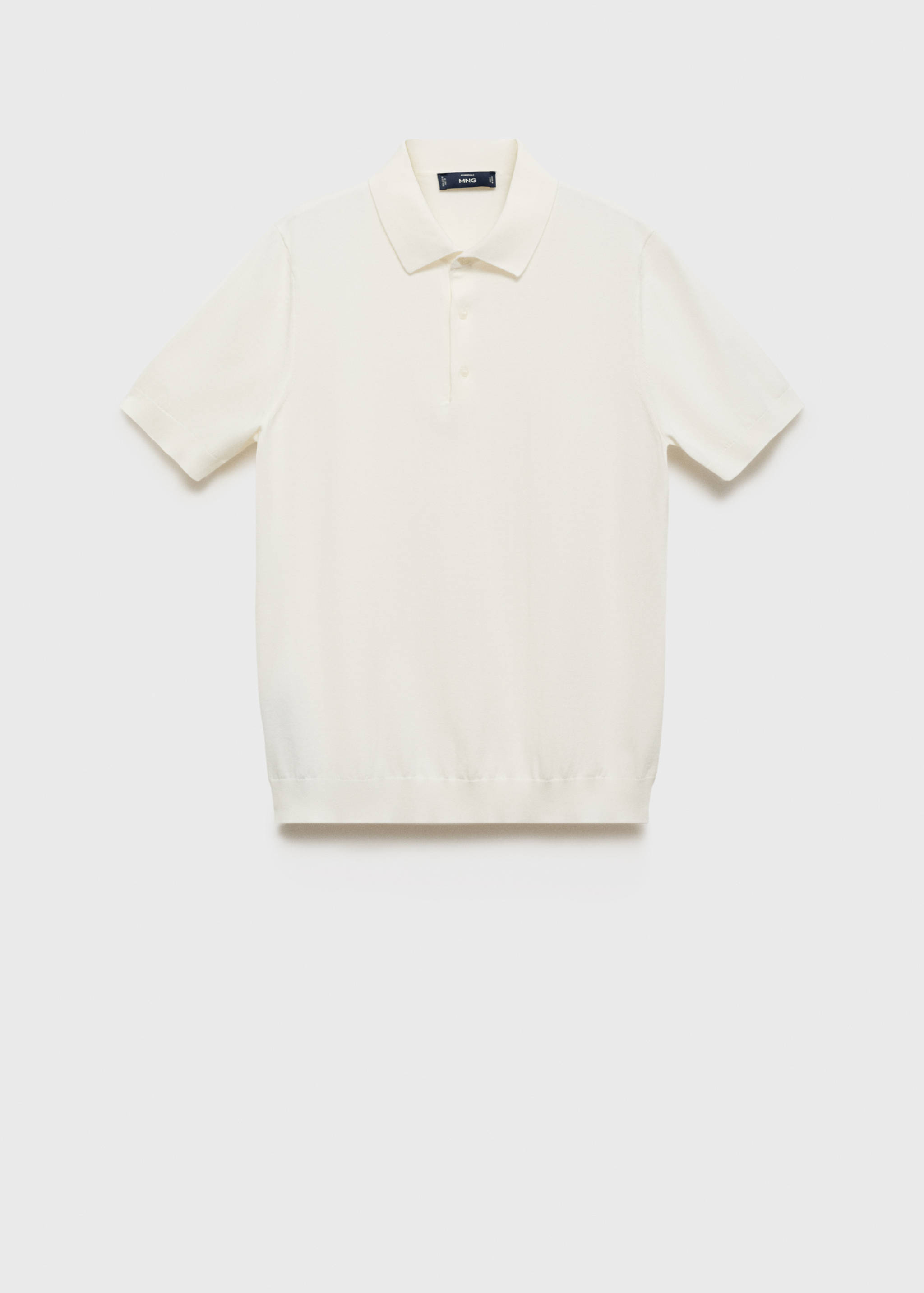 100% cotton fine-knit polo shirt - Article without model
