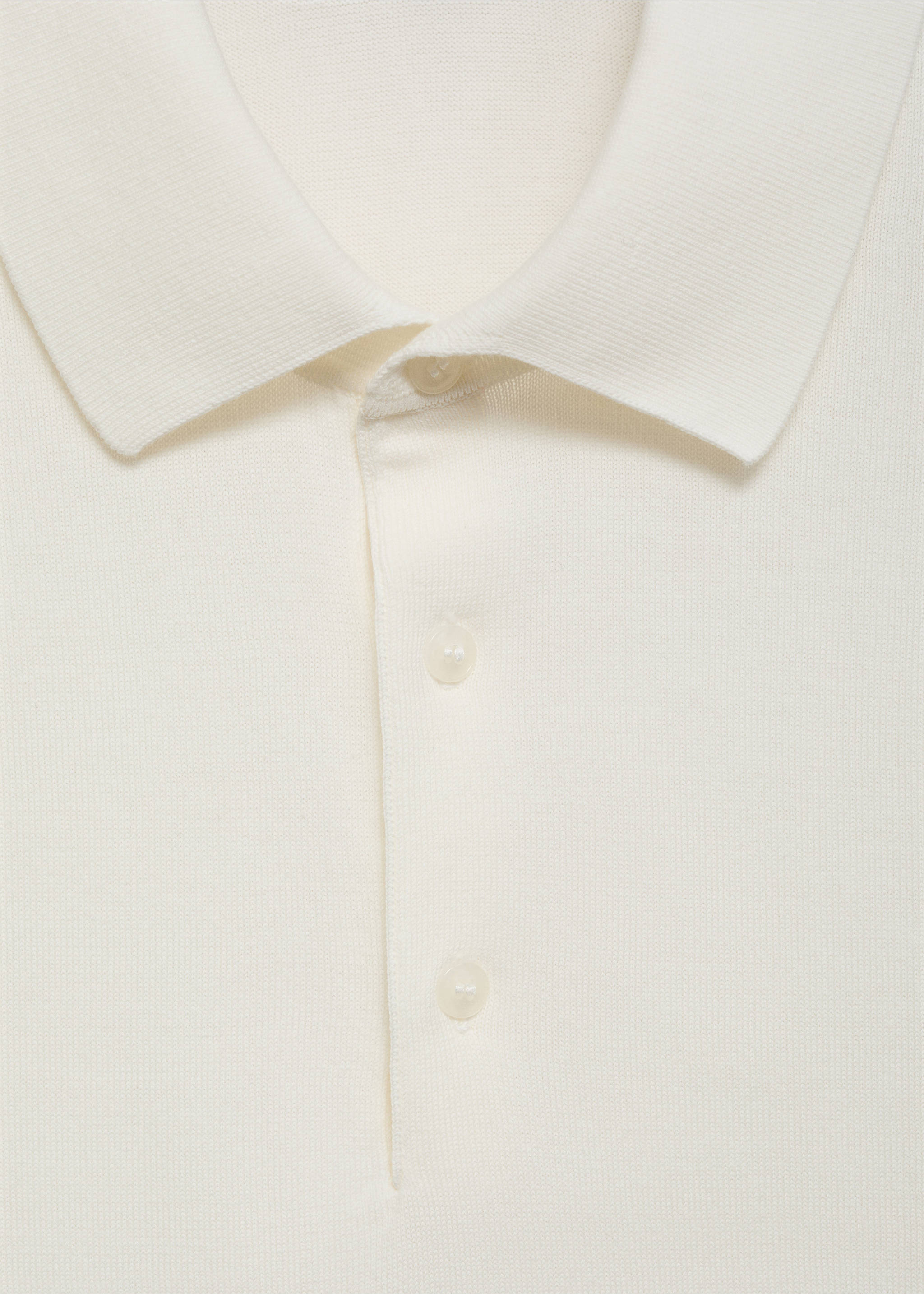100% cotton fine-knit polo shirt - Details of the article 8, Off White. Ref: 17031248-00.