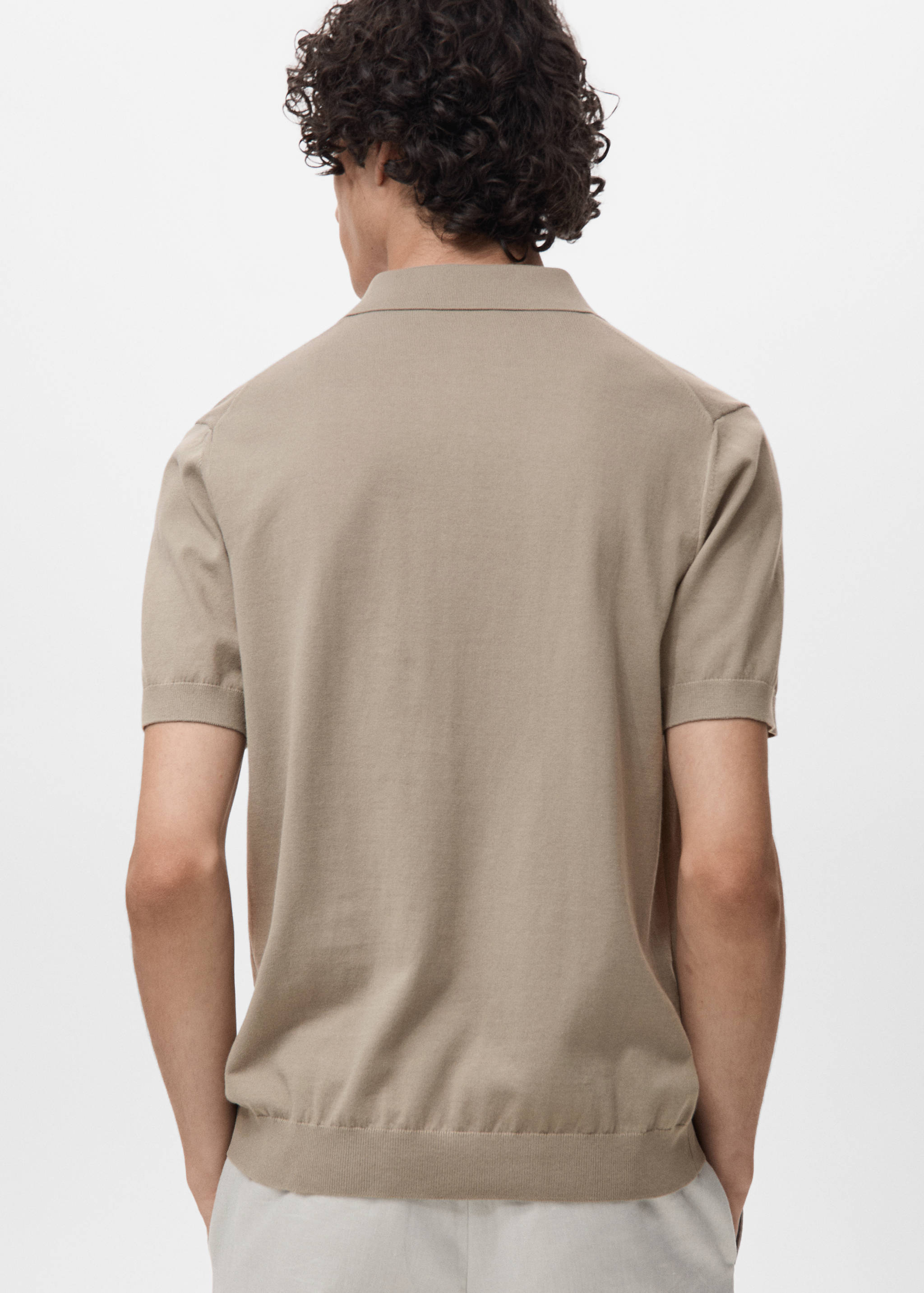 100% cotton fine-knit polo shirt - Reverse of the article